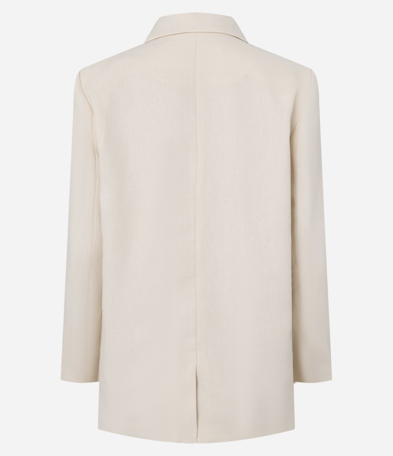 Blazer Oversized em Viscolinho com Botões e Lapelas Bege 10