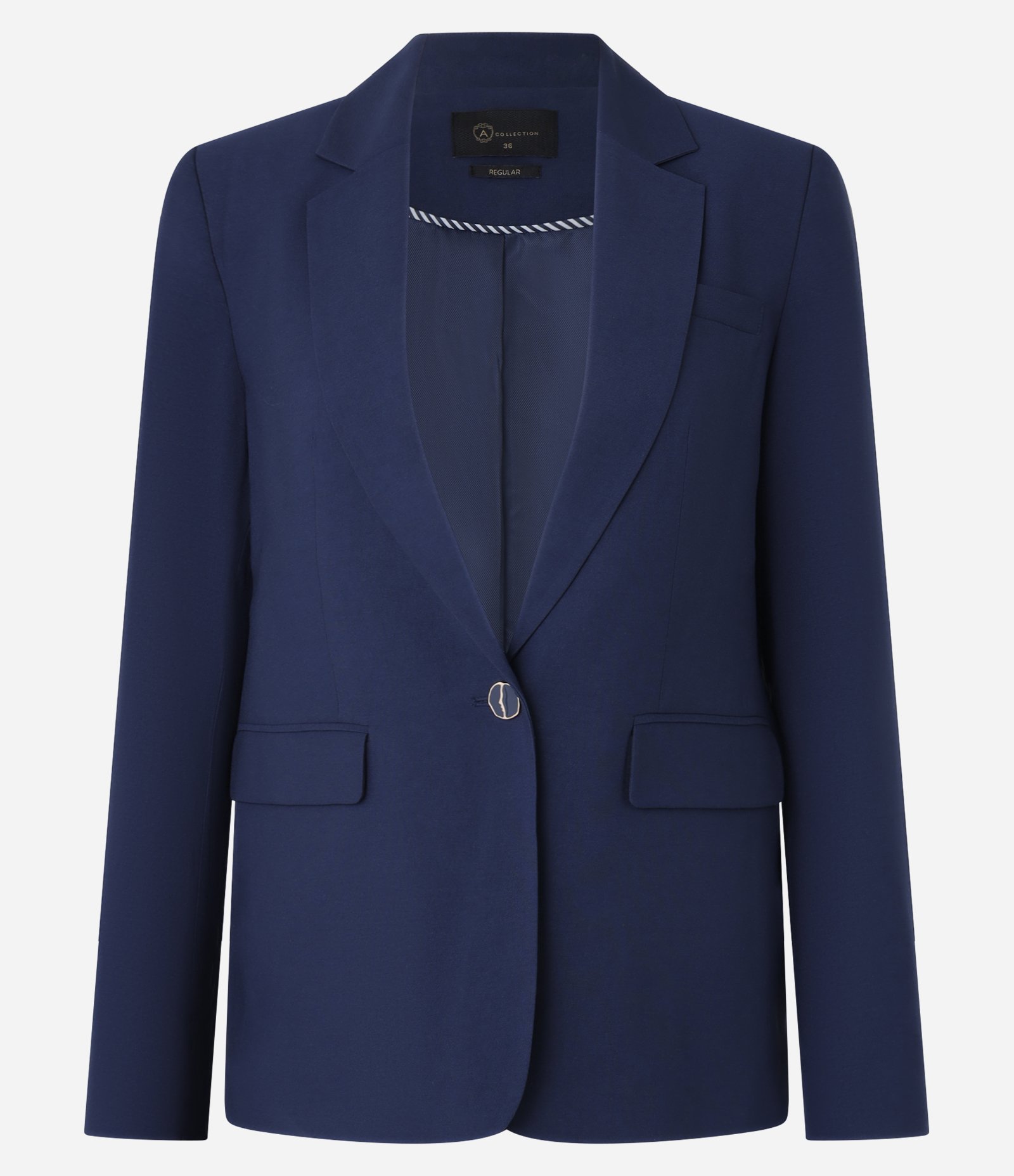 Blazer Comfort Alfaiatado com Botão Diferenciado e Lapelas Azul Marinho 7