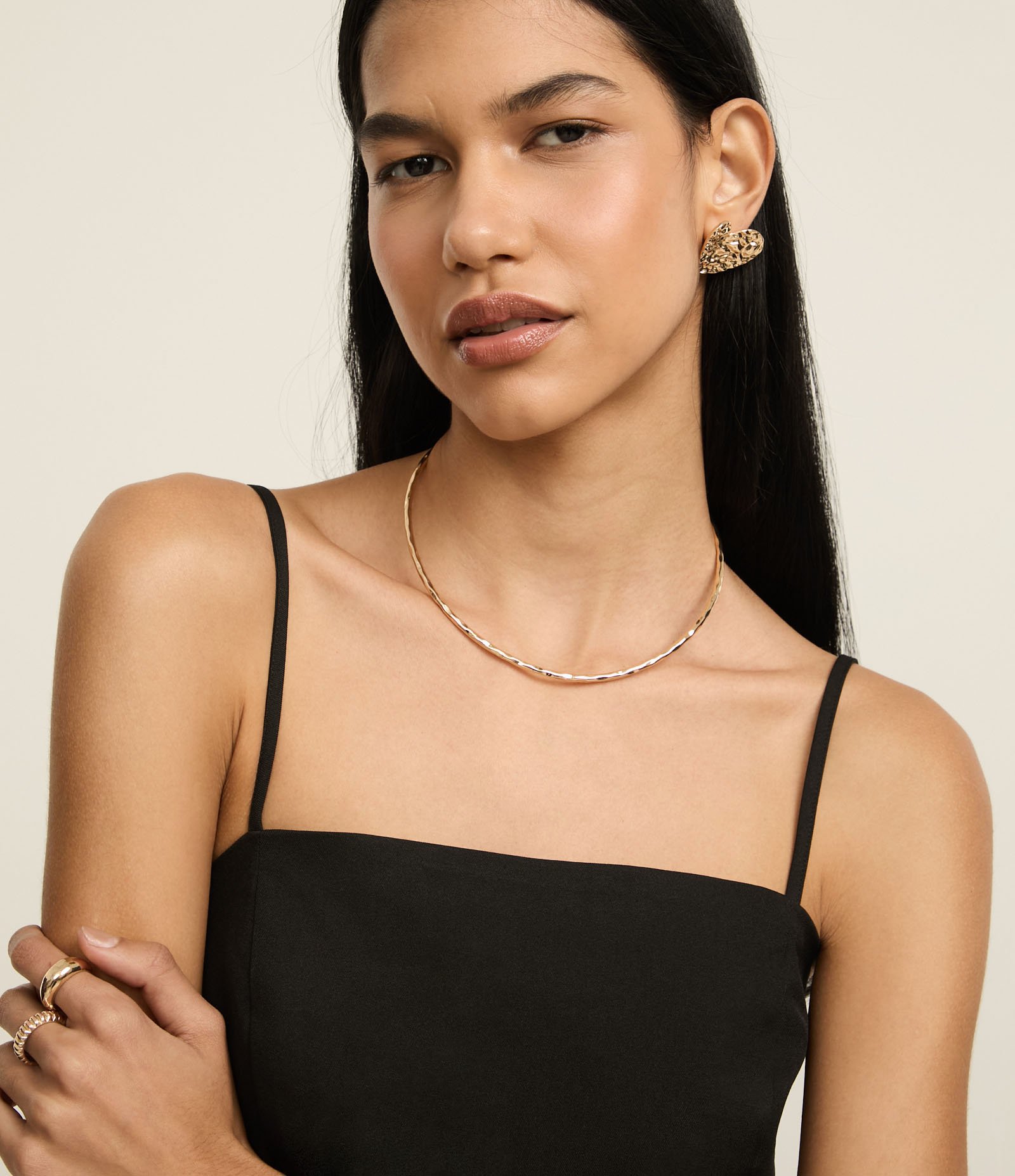 Blusa Peplum Alfaiatada em Twill com Alcinhas Preto 4