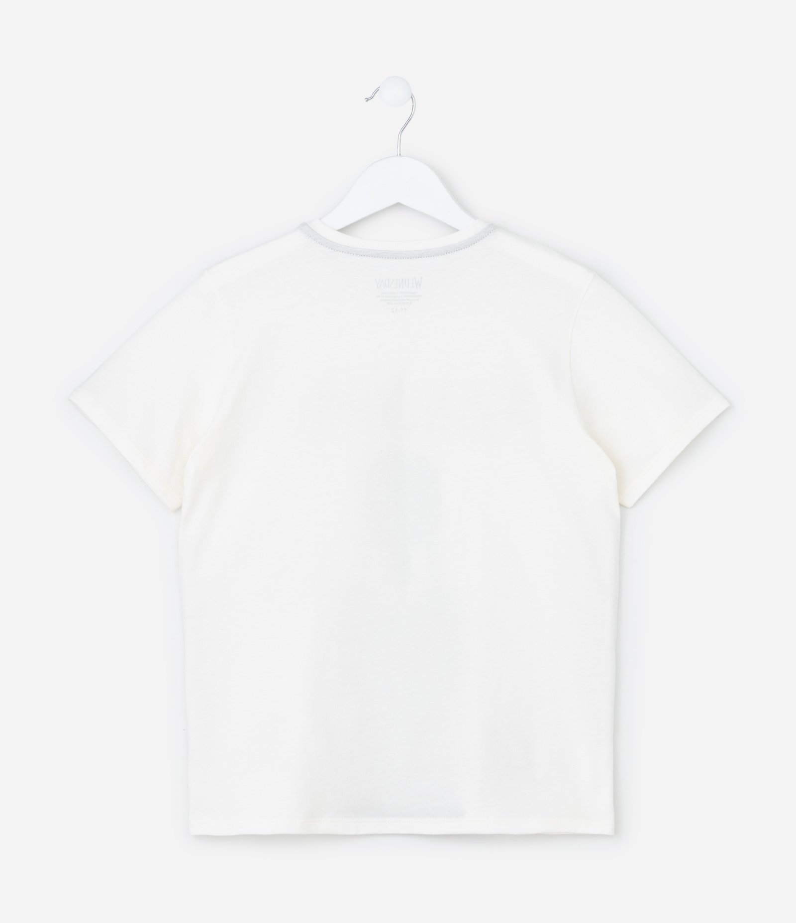 Camiseta Infantil com Estampa Wandinha - Tam 5 a 14 Anos Branco 2