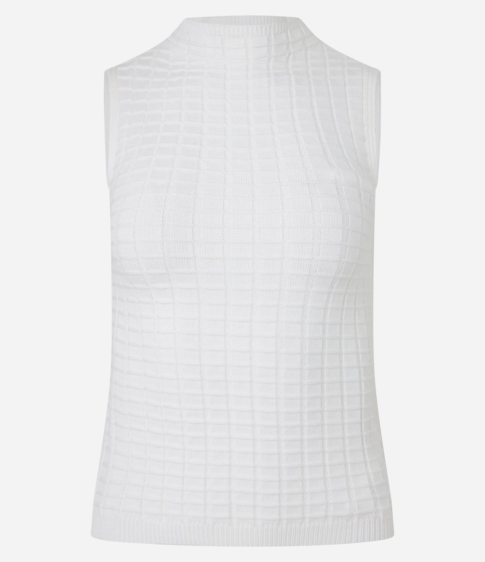 Blusa em Tricô com Gola Alta Branco 4
