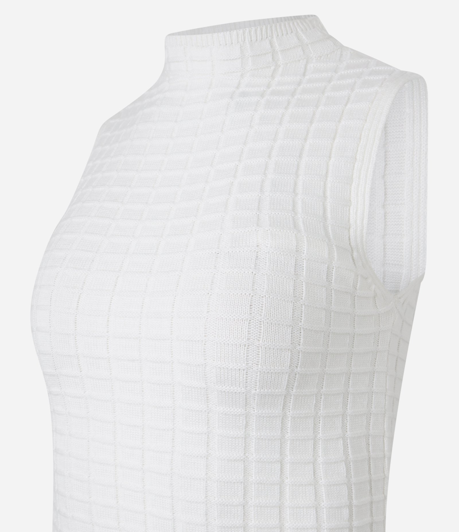 Blusa em Tricô com Gola Alta Branco 5