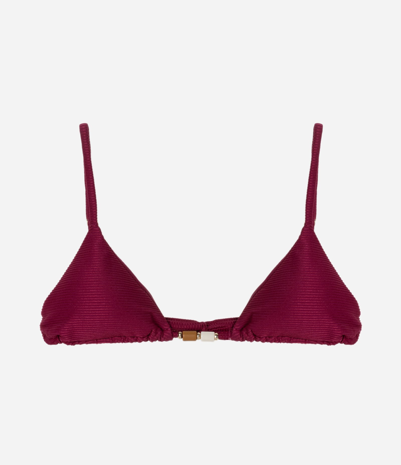 Biquíni Top Cortininha em Microfibra Canelada com Aviamento no Busto Vermelho 5