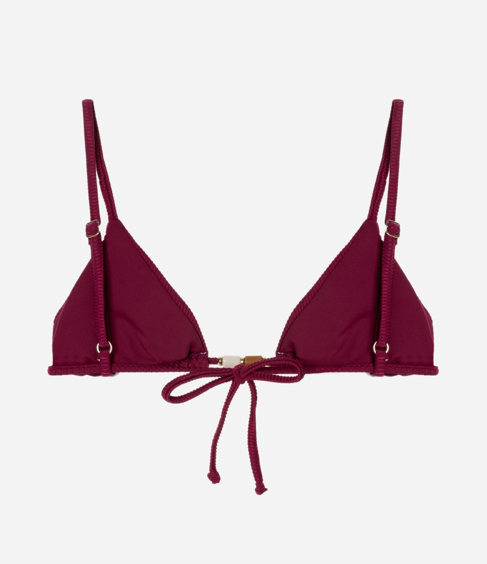 Biquíni Top Cortininha em Microfibra Canelada com Aviamento no Busto Vermelho 6