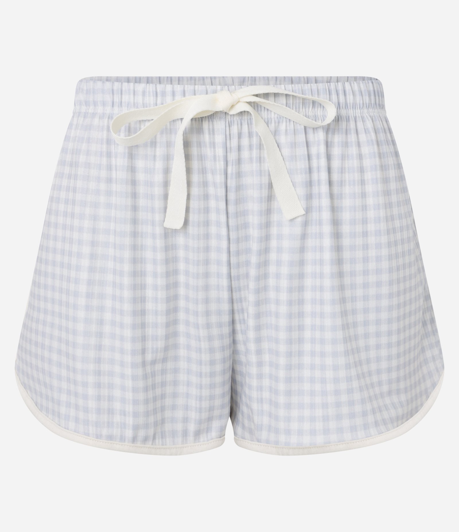 Short de Pijama em Peach Touch com Estampa Xadrez Vichy Azul 5