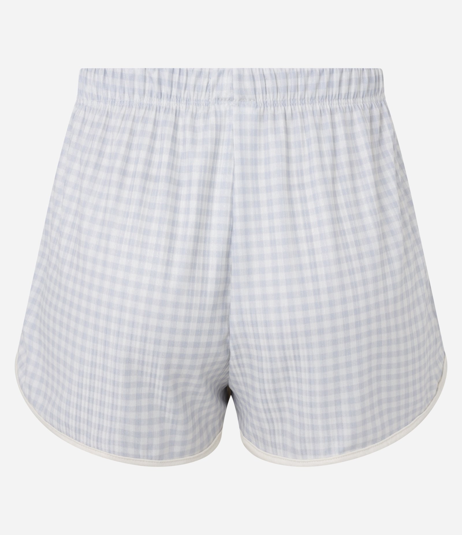 Short de Pijama em Peach Touch com Estampa Xadrez Vichy Azul 6