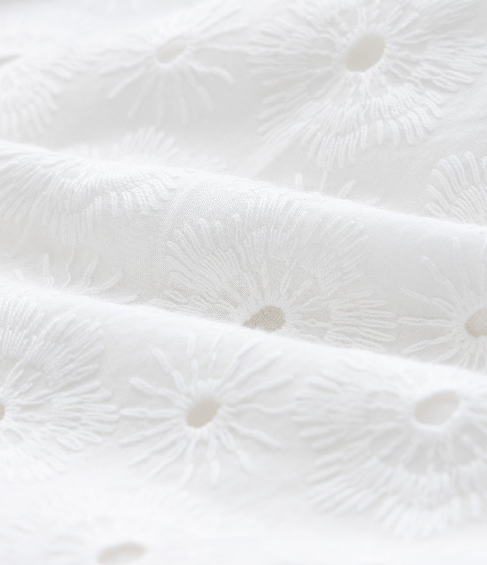 Vestido Infantil em Laise Texturizado com Babadinhos - Tam 1 a 6 Anos Branco 4