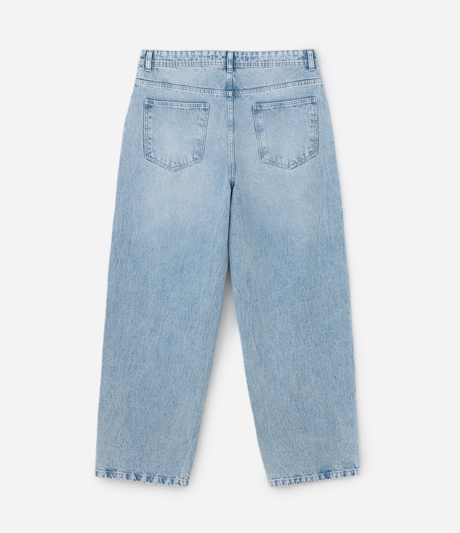 Calça Super Baggy em Jeans com Bolso Faca Frontal Azul Claro 6
