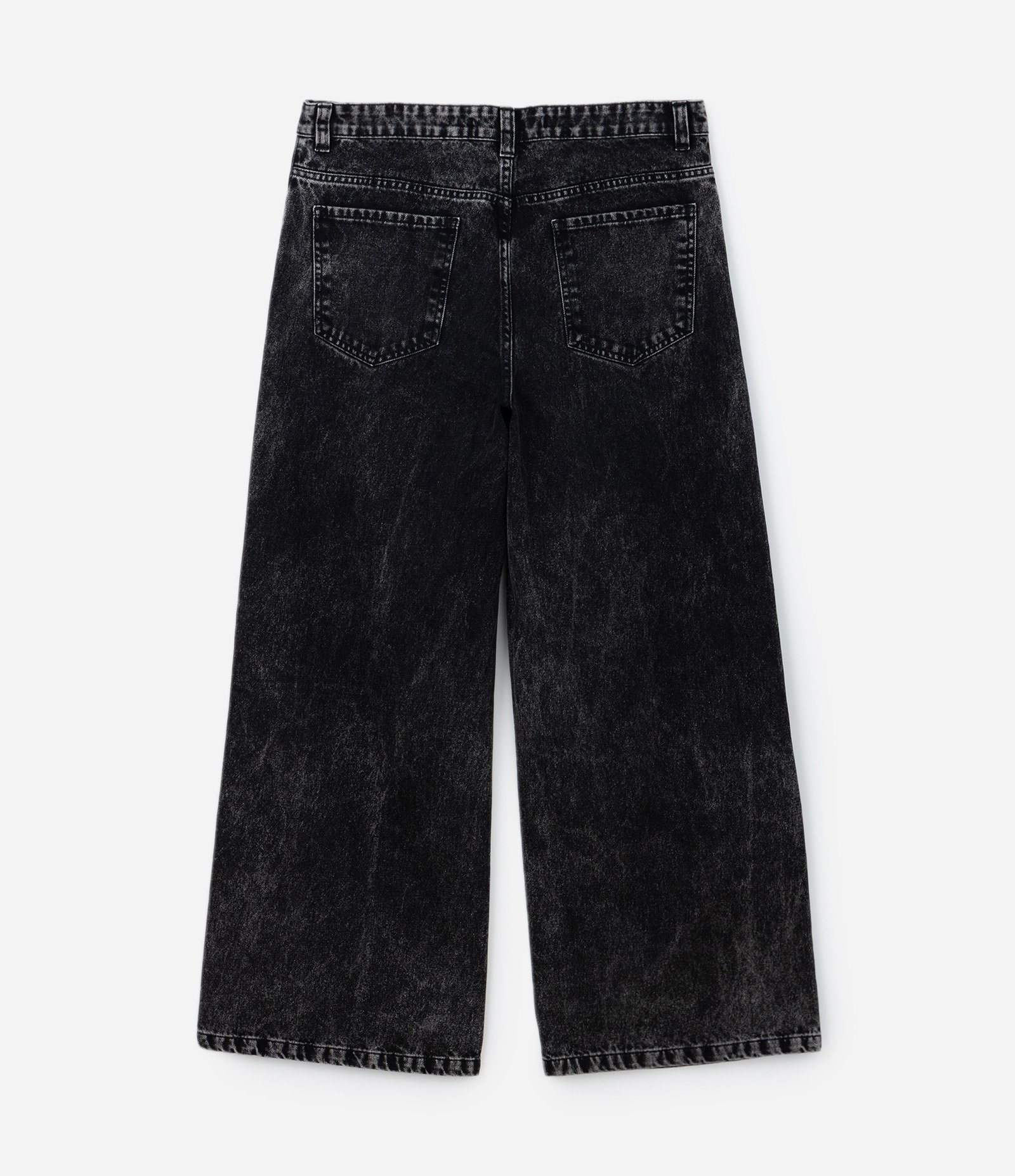 Calça Mega Baggy em Jeans com Argolas Preto 8