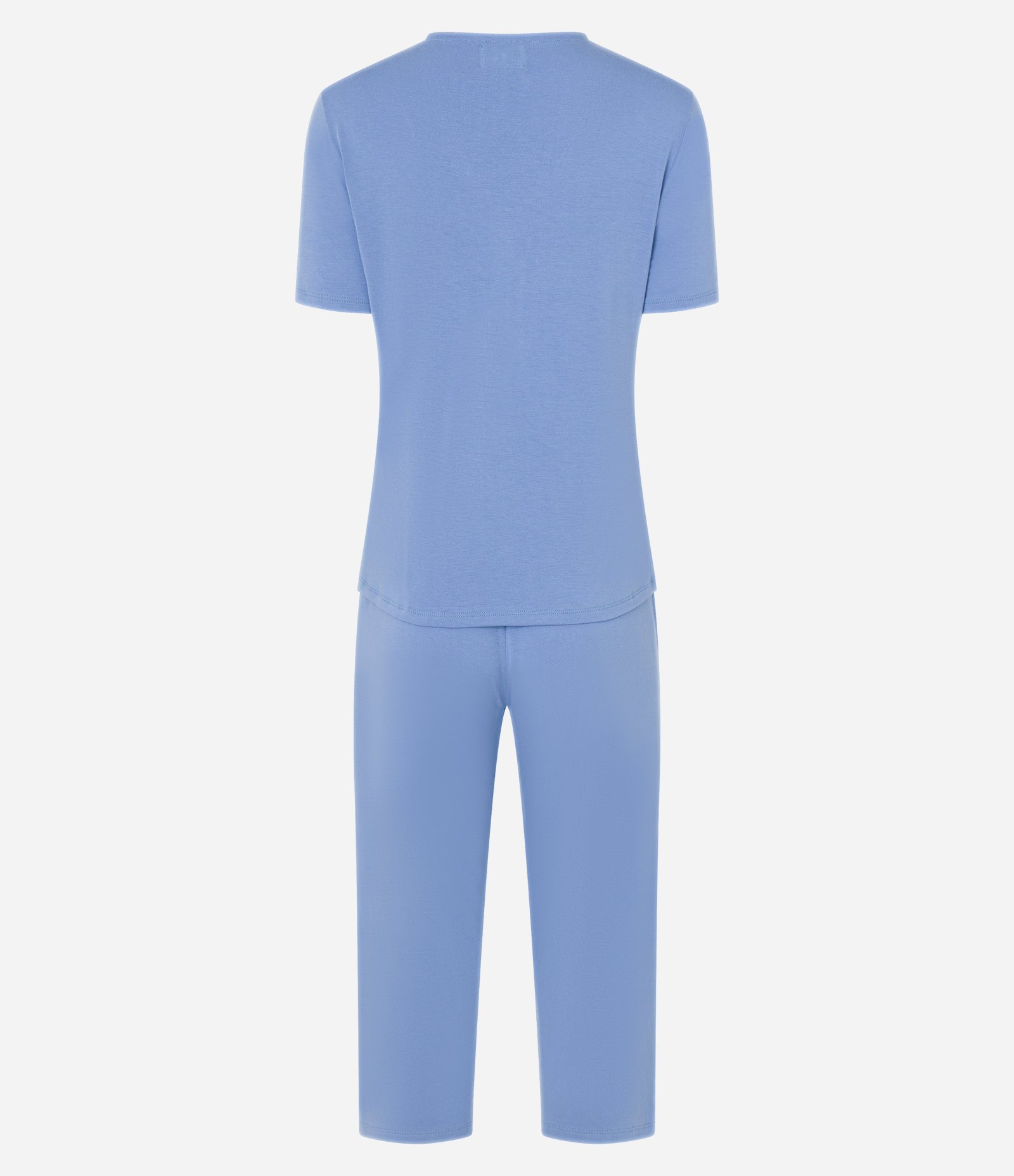 Pijama Americano Capri em Viscose com Friso Azul 5