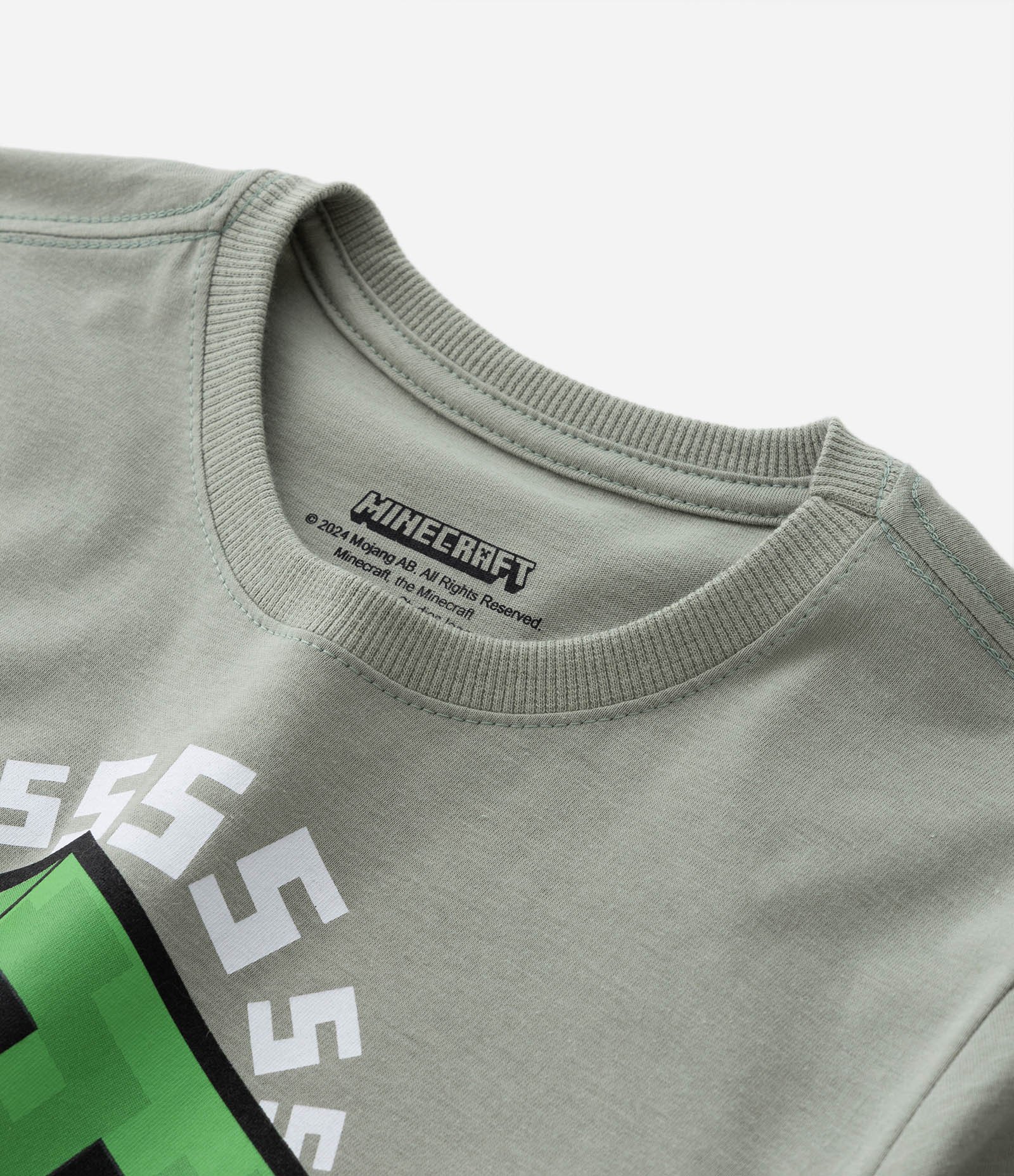 Camiseta Comfort Infantil com Estampa Minecraft - Tam 5 a 14 Anos Cinza 4