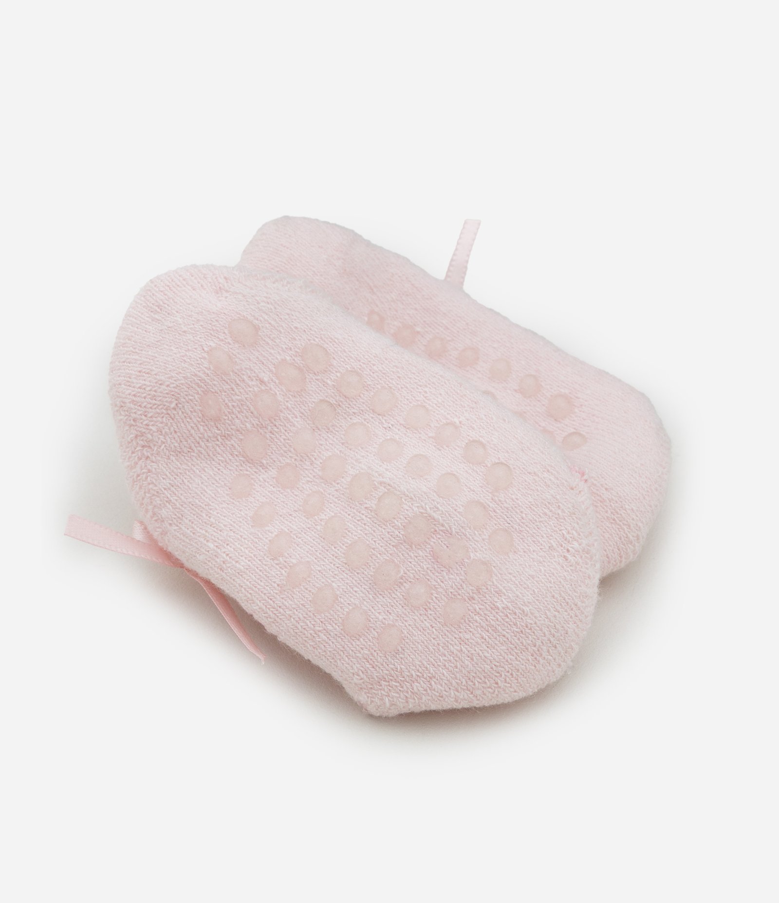 Meia Sapatilha Infantil com Laço e Faixa de Cabelo - Tam 0 a 12 meses Rosa 4