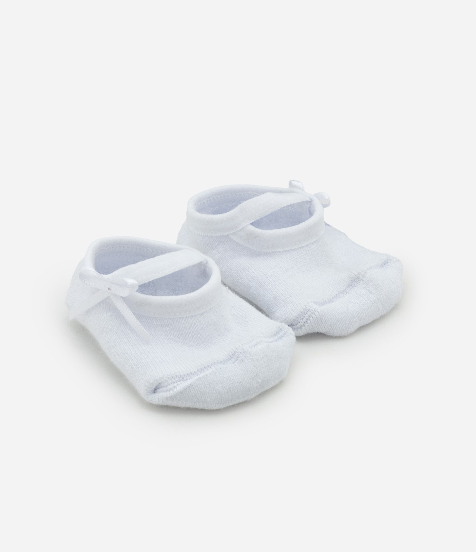 Meia Sapatilha Infantil com Laço e Faixa de Cabelo - Tam 0 a 12 meses 4