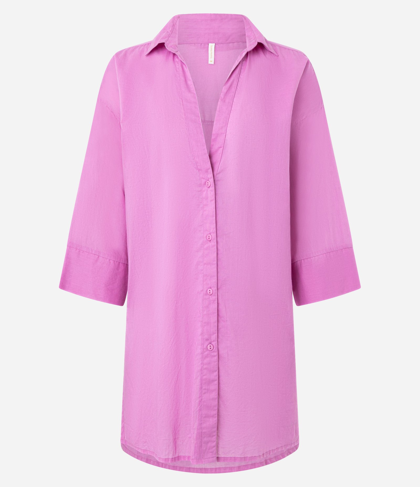 Saída de Praia Camisa em Voal com Mangas 3/4 Rosa 4