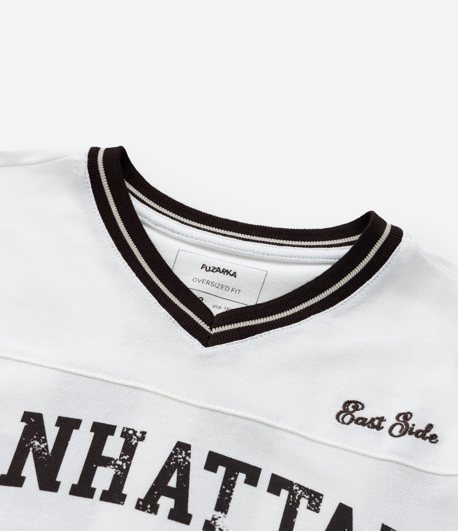 Camiseta Esportiva Infantil com Lettering Manhattan - Tam 5 a 14 Anos Branco 5