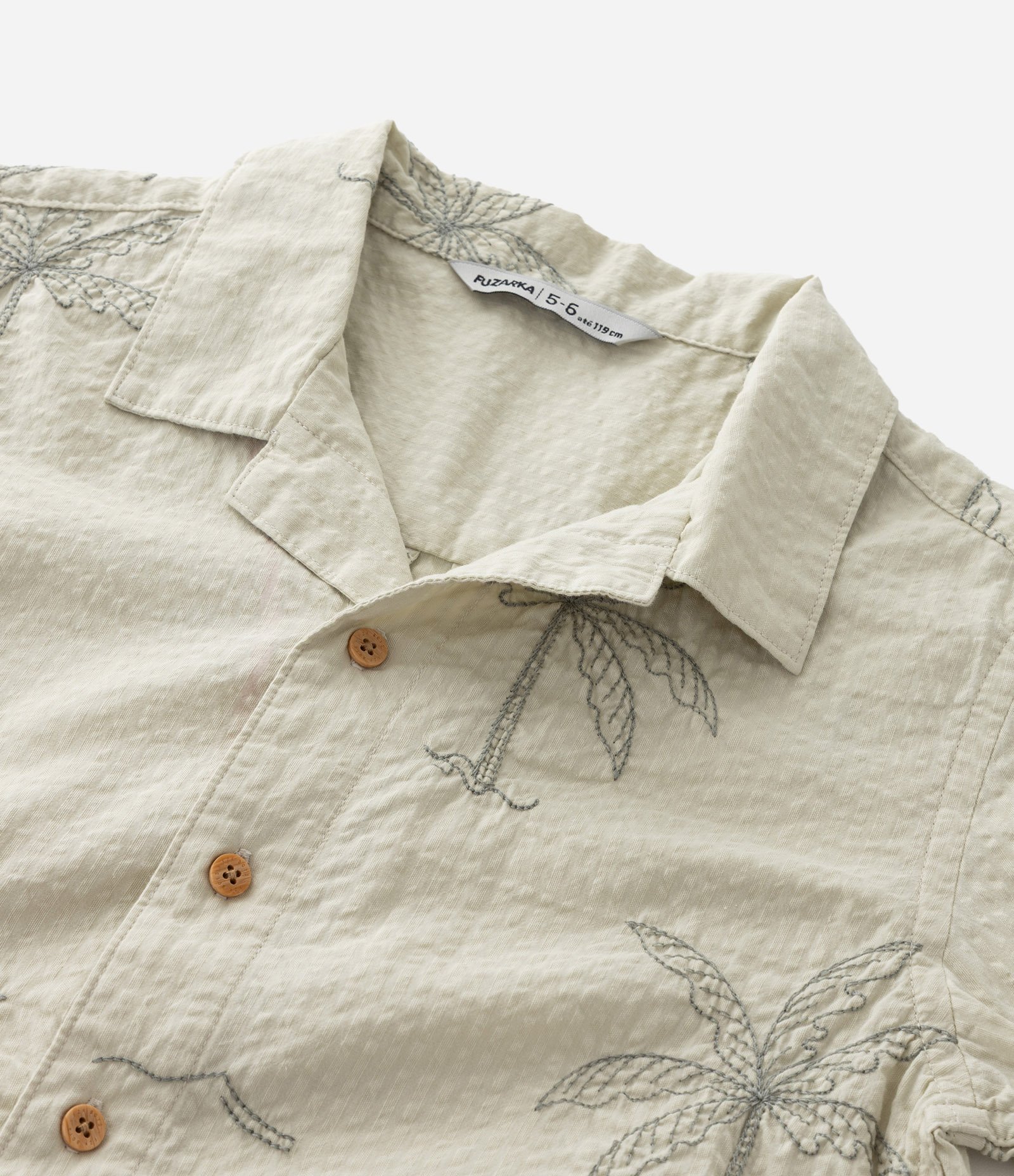 Camisa Infantil Com Estampa Coqueiros E Barcos - Tam 5 a 14 Anos Verde Claro 6