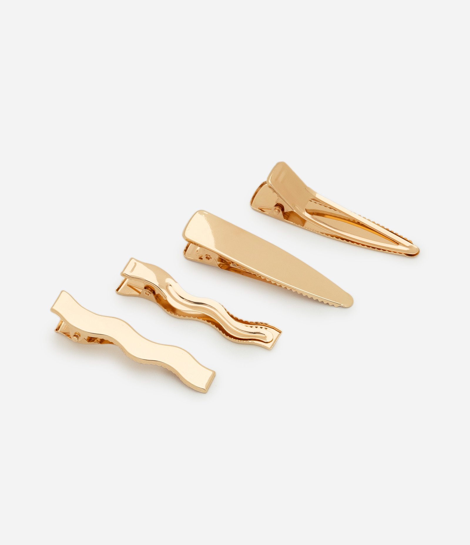 Kit 04 Presilhas de Cabelo Diversas Dourado 1