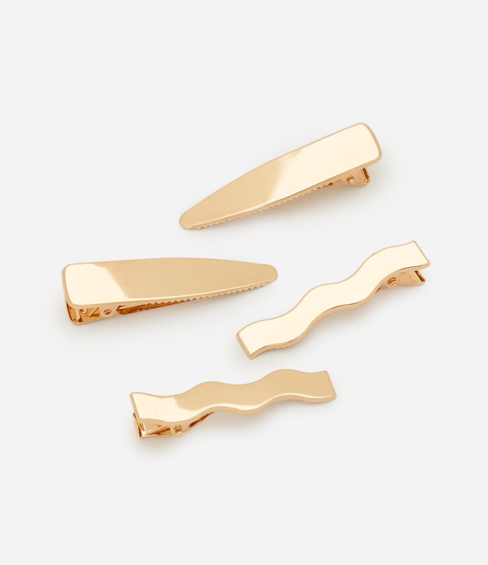 Kit 04 Presilhas de Cabelo Diversas Dourado 2