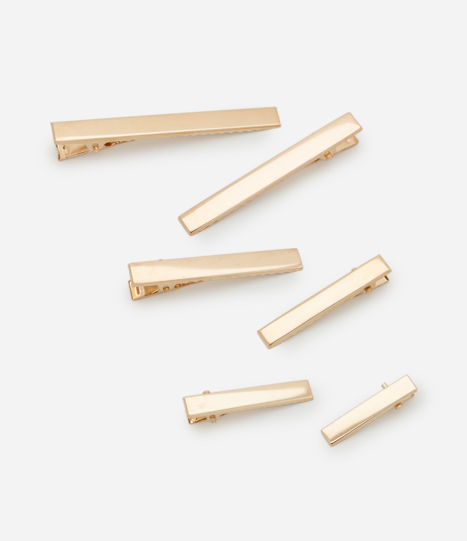 Kit 06 Presilhas de Cabelo em Metal Dourado 1