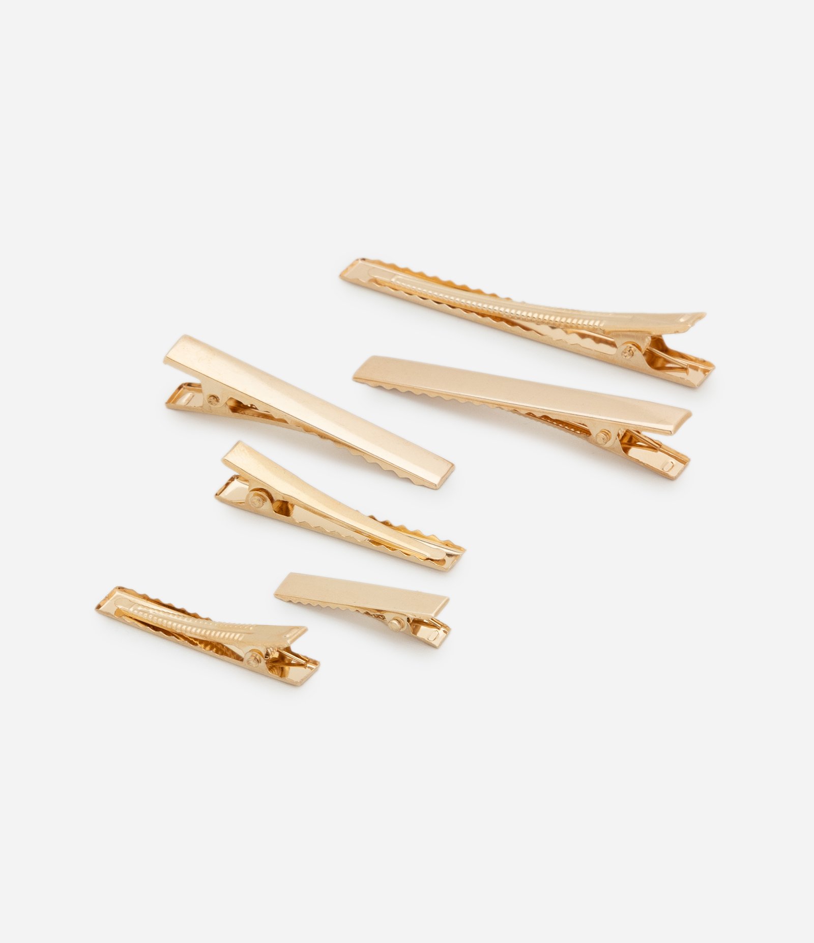 Kit 06 Presilhas de Cabelo em Metal Dourado 2