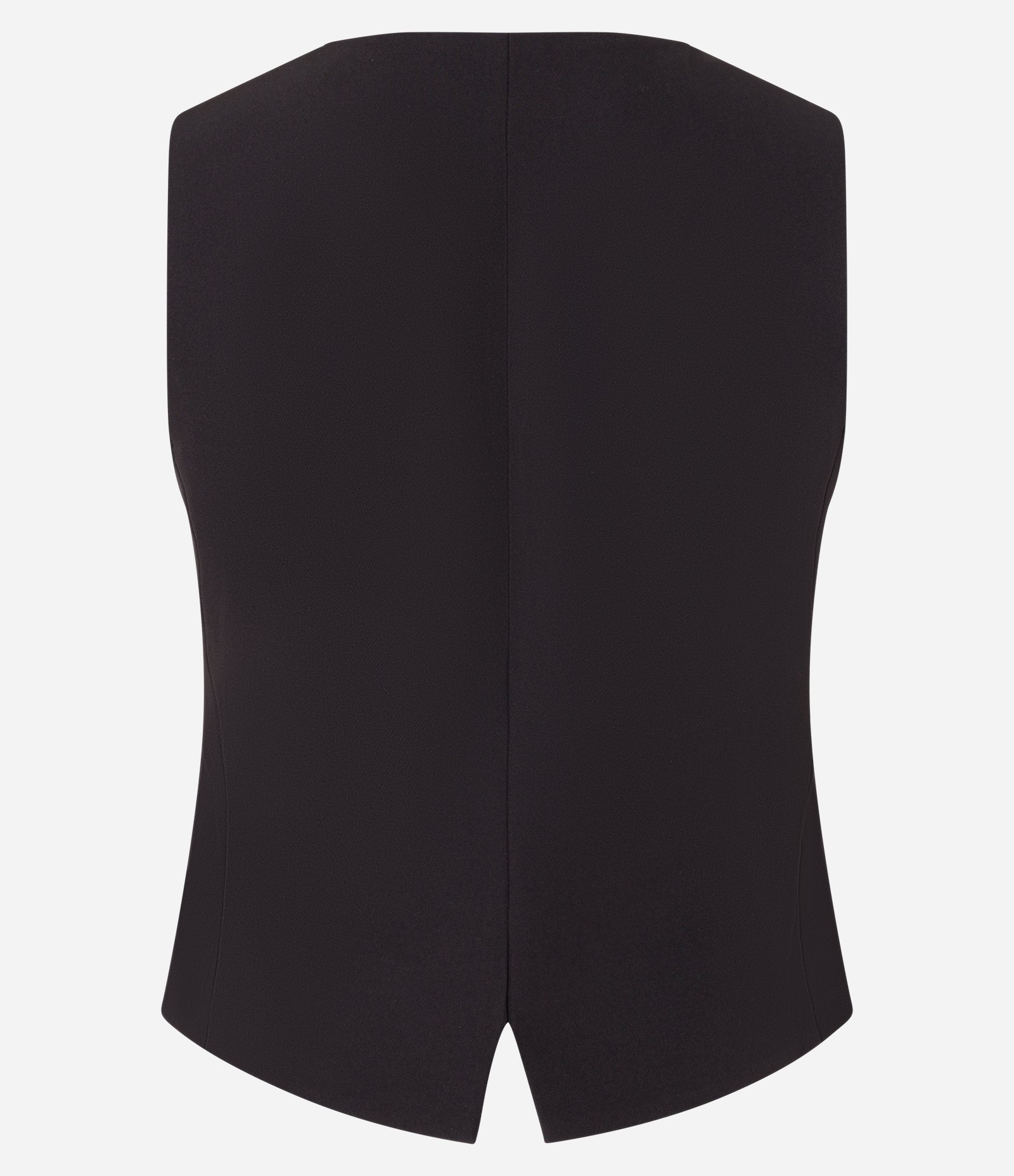 Colete Alfaiatado com Botões e Detalhe V Preto 8