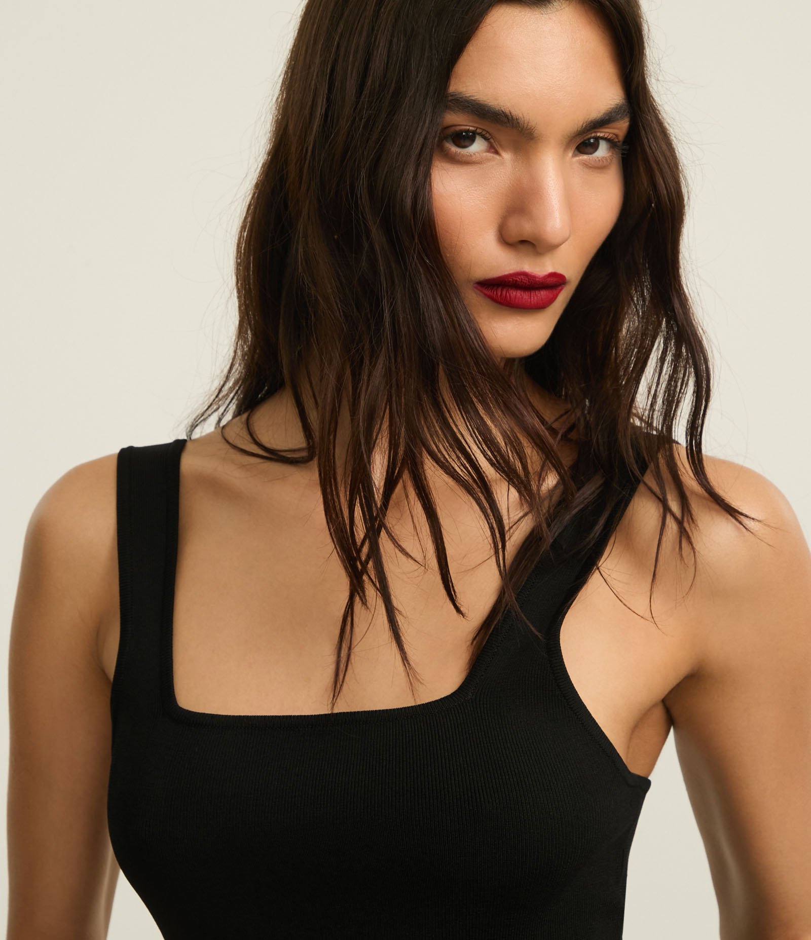 Blusa Peplum em Tricô com Decote Quadrado Preto 3