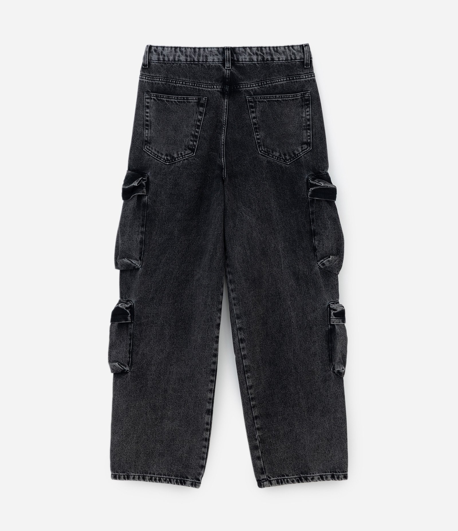 Calça Super Baggy em Jeans com Multibolsos Preto 6