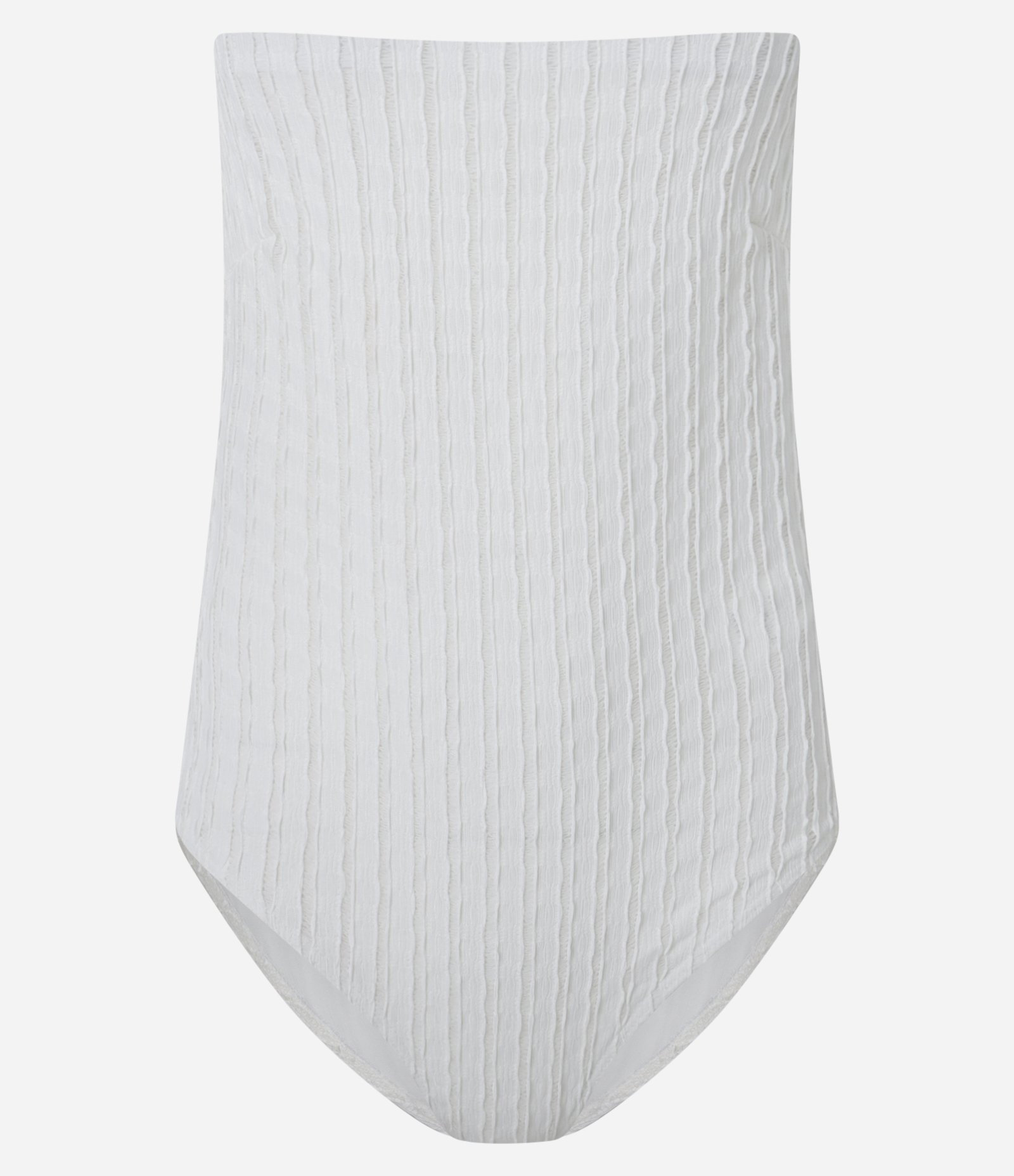 Body Texturizado com Decote Tomara que Caia Branco 6