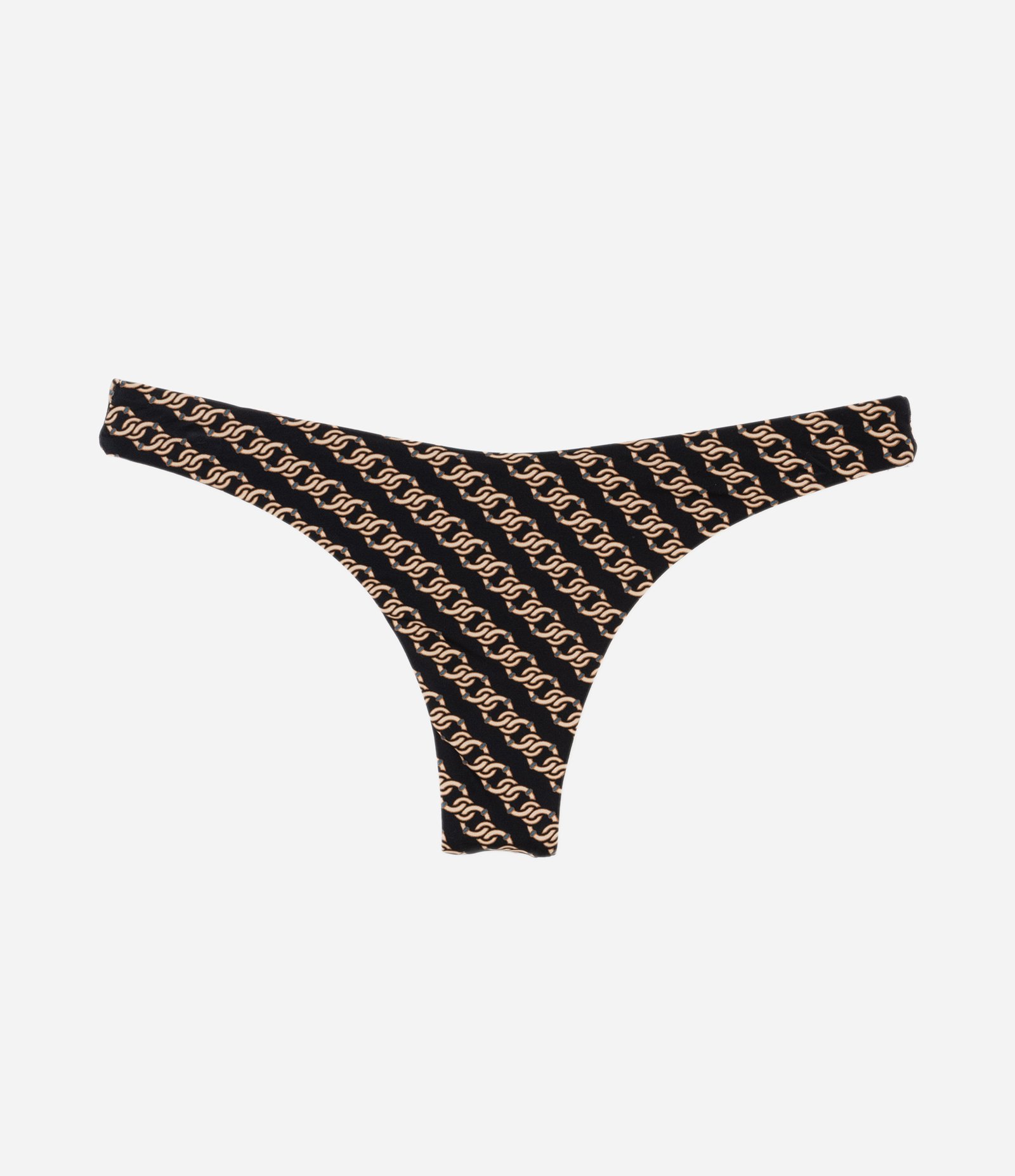 Biquíni Calcinha Asa Delta em Microfibra com Estampa Correntes e Efeito Empina Bumbum Preto 5