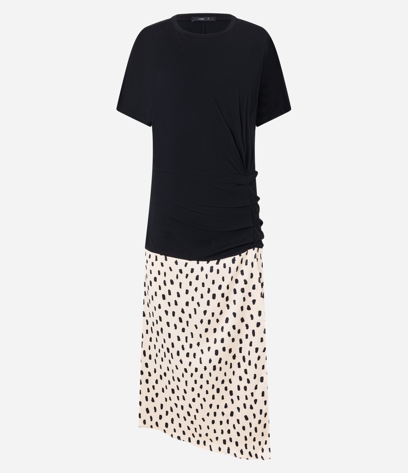 Vestido New Midi em Cetim com Franzido Lateral Preto 6