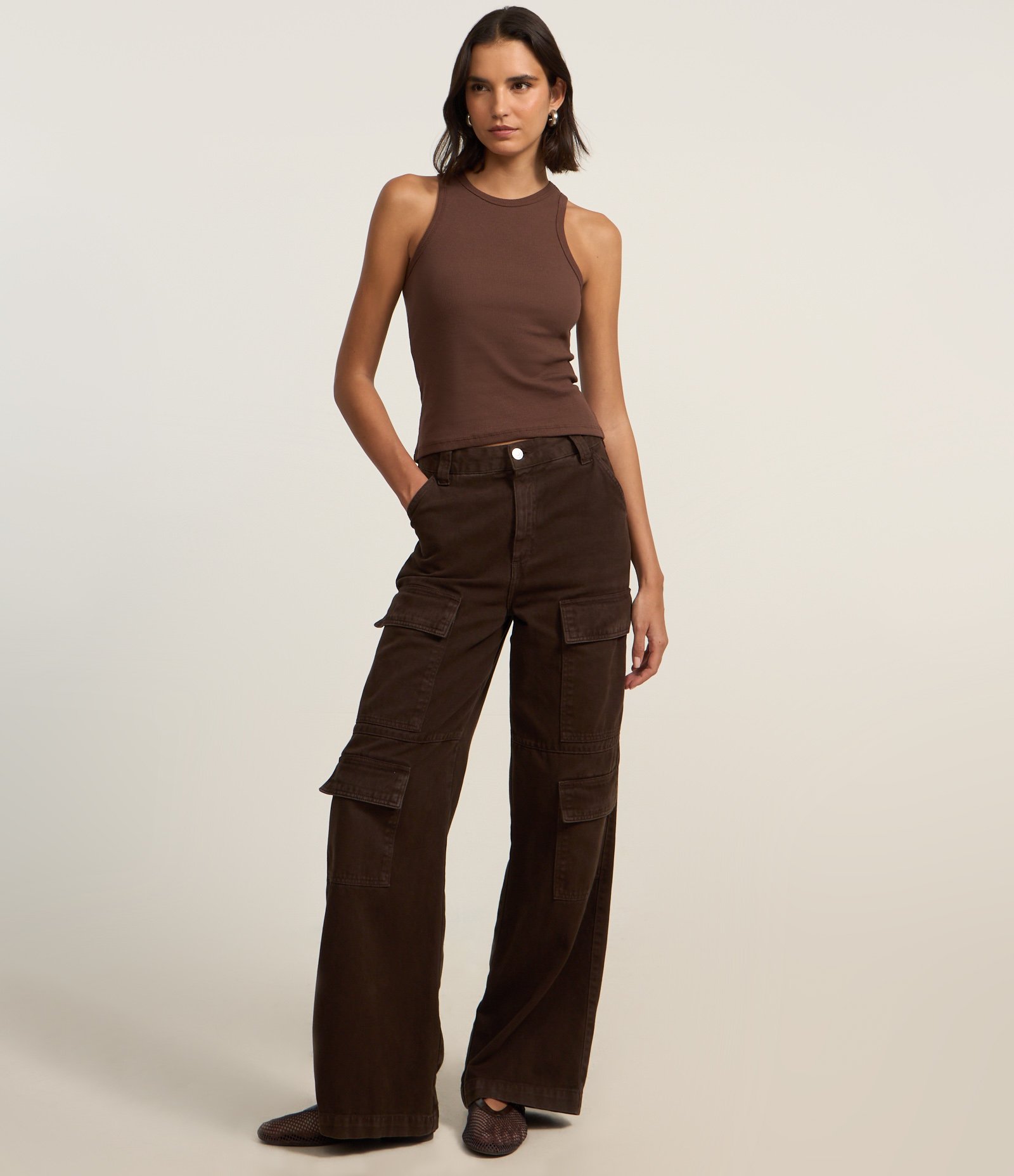 Blusa Regata Básica em Ribana com Leve Textura 2