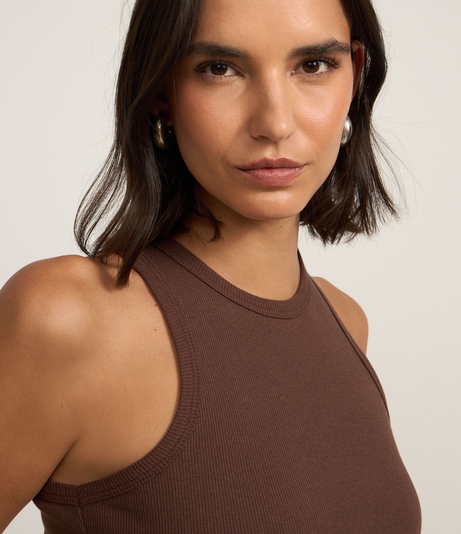 Blusa Regata Básica em Ribana com Leve Textura 3