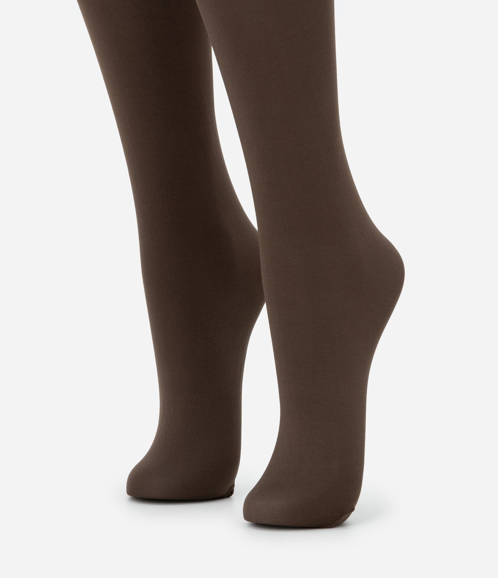 Meia Calça em Microfibra Opaca Lisa Fio 40 Lupo Marrom 1