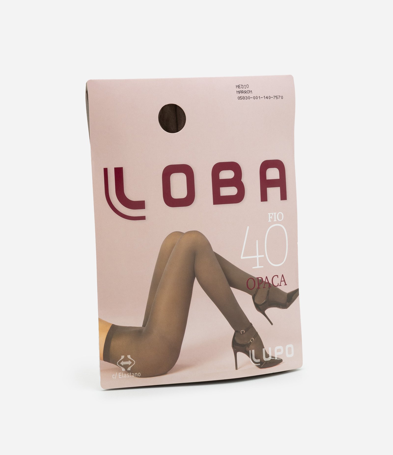 Meia Calça em Microfibra Opaca Lisa Fio 40 Lupo Marrom 2