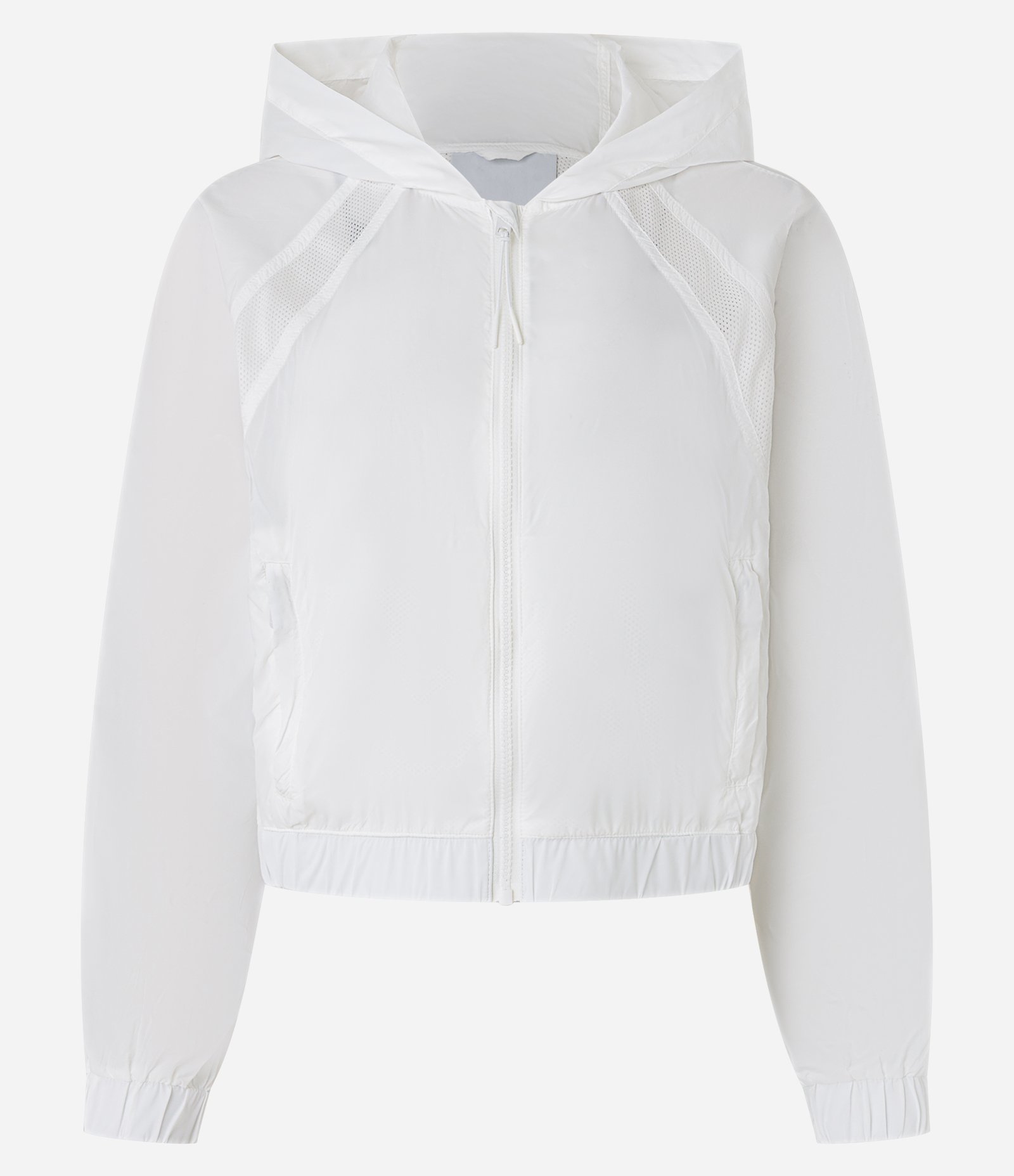 Jaqueta Corta Vento Esportiva em Poliamida com Fechamento em Zíper Branco 6