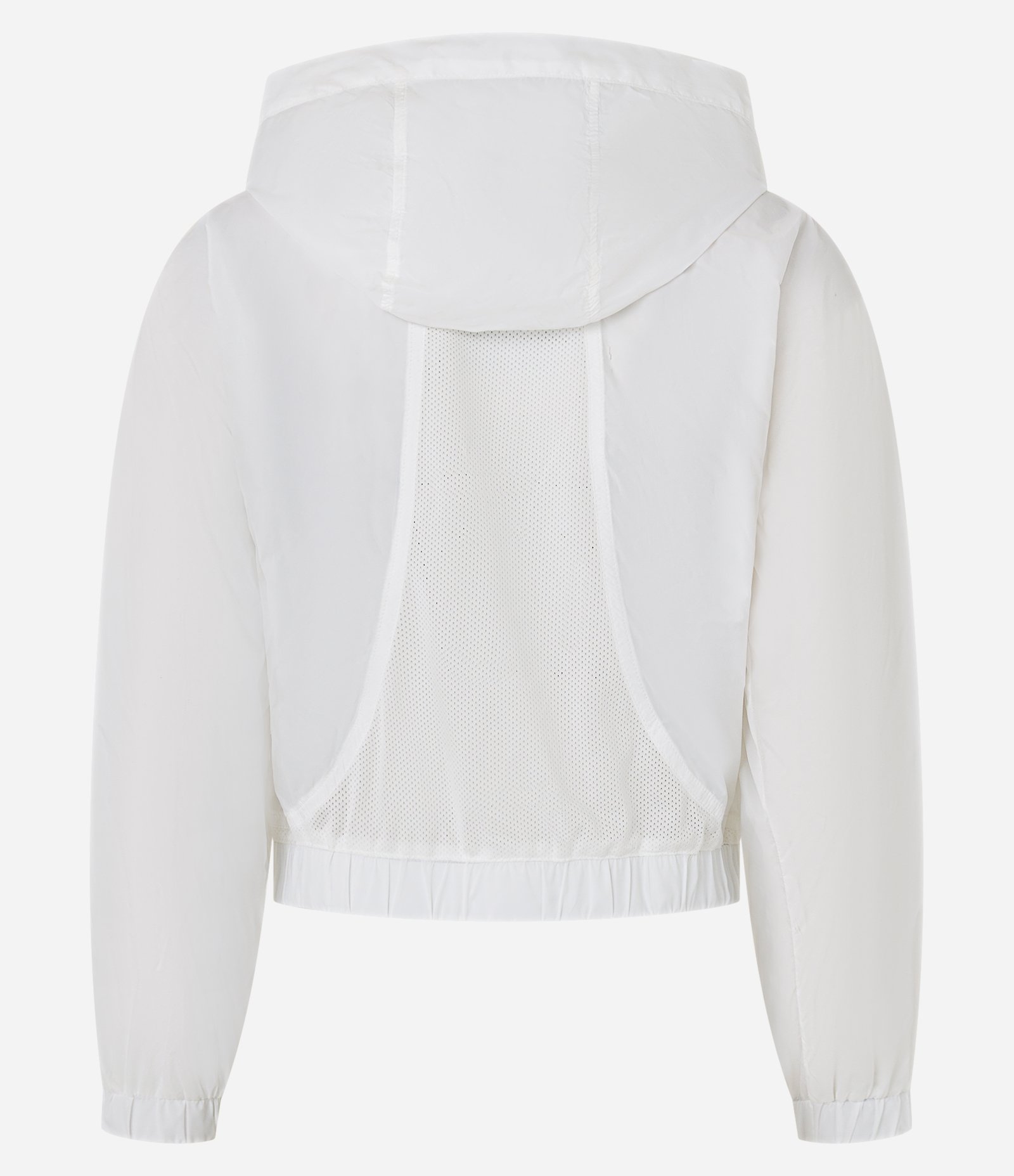 Jaqueta Corta Vento Esportiva em Poliamida com Fechamento em Zíper Branco 7