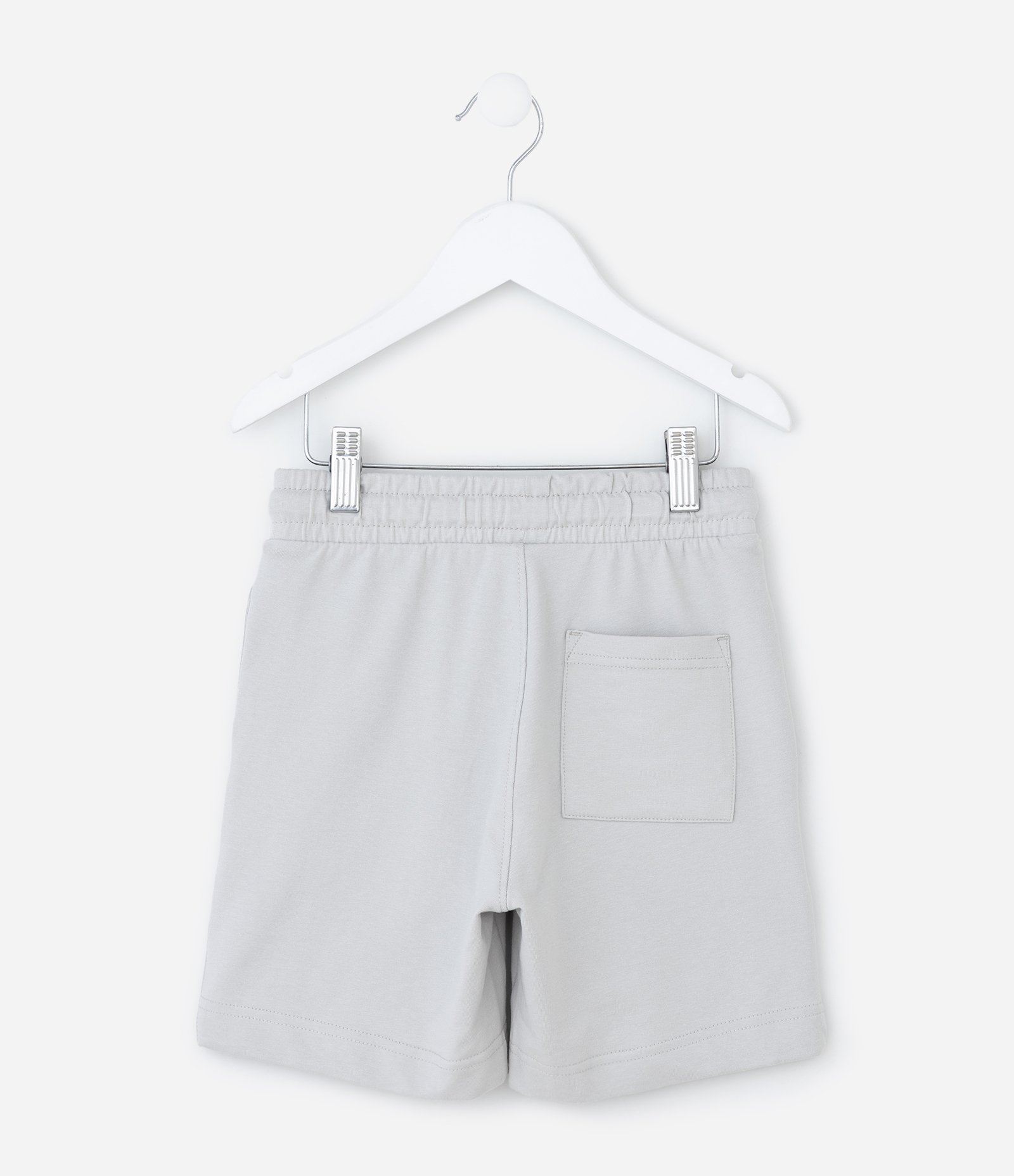 Bermuda Infantil em Moletom com Lettering Racing - Tam 5 a 14 Anos Cinza 3