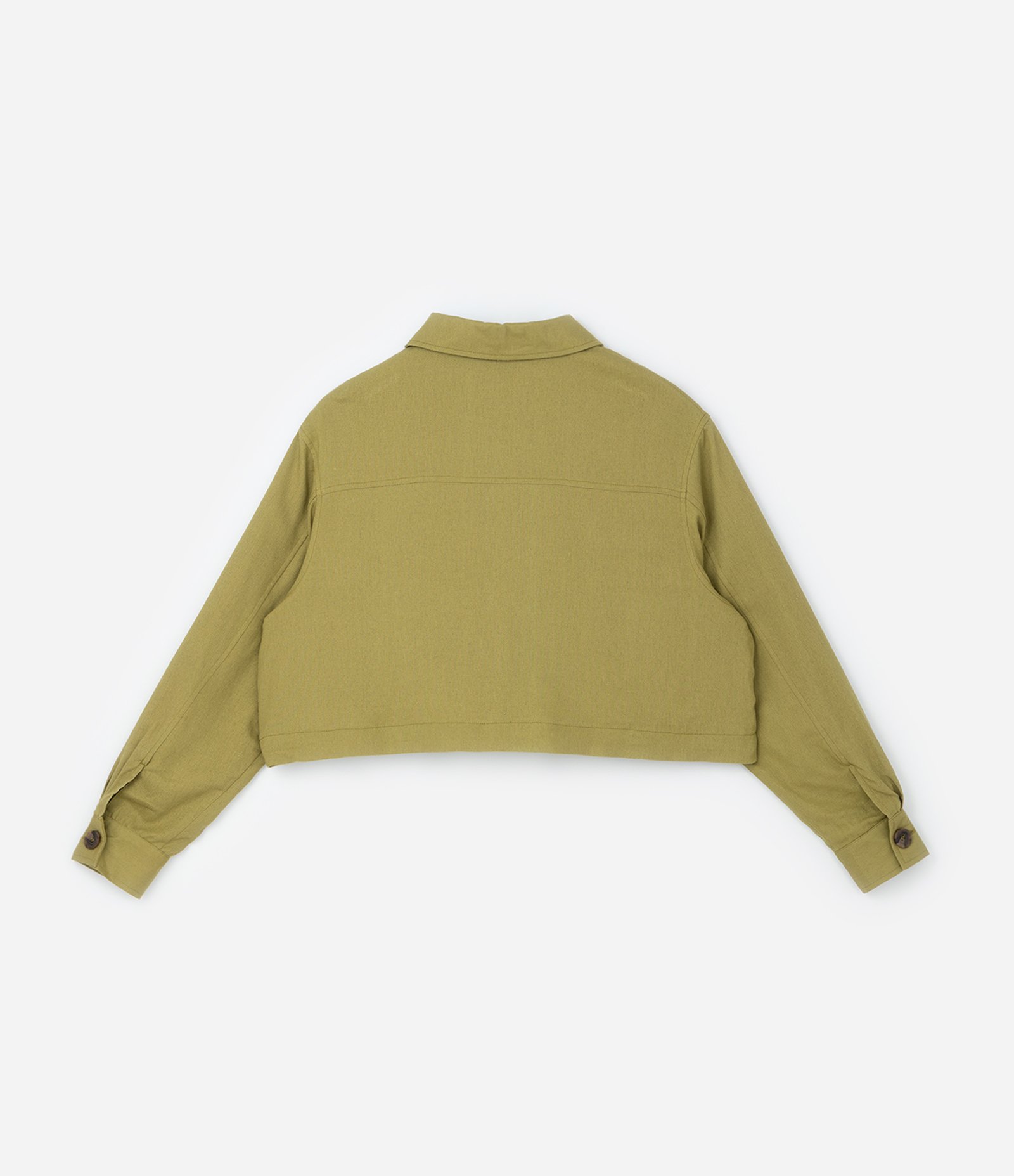 Jaqueta em Viscolinho com Bolsos Curve & Plus Size Verde 6