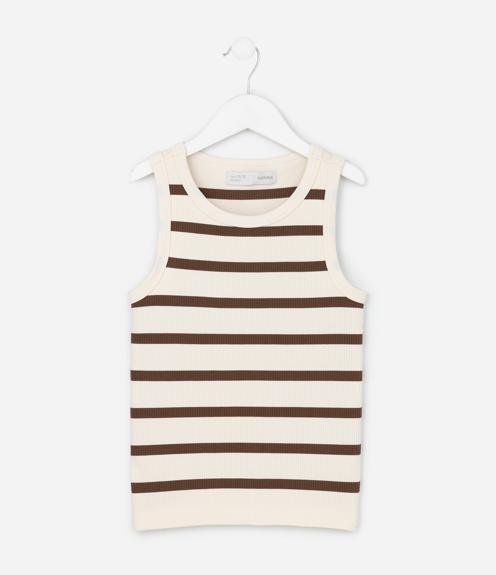 Regata Nadador Infantil com Estampa Listrada - Tam 5 a 14 Anos Marrom 2