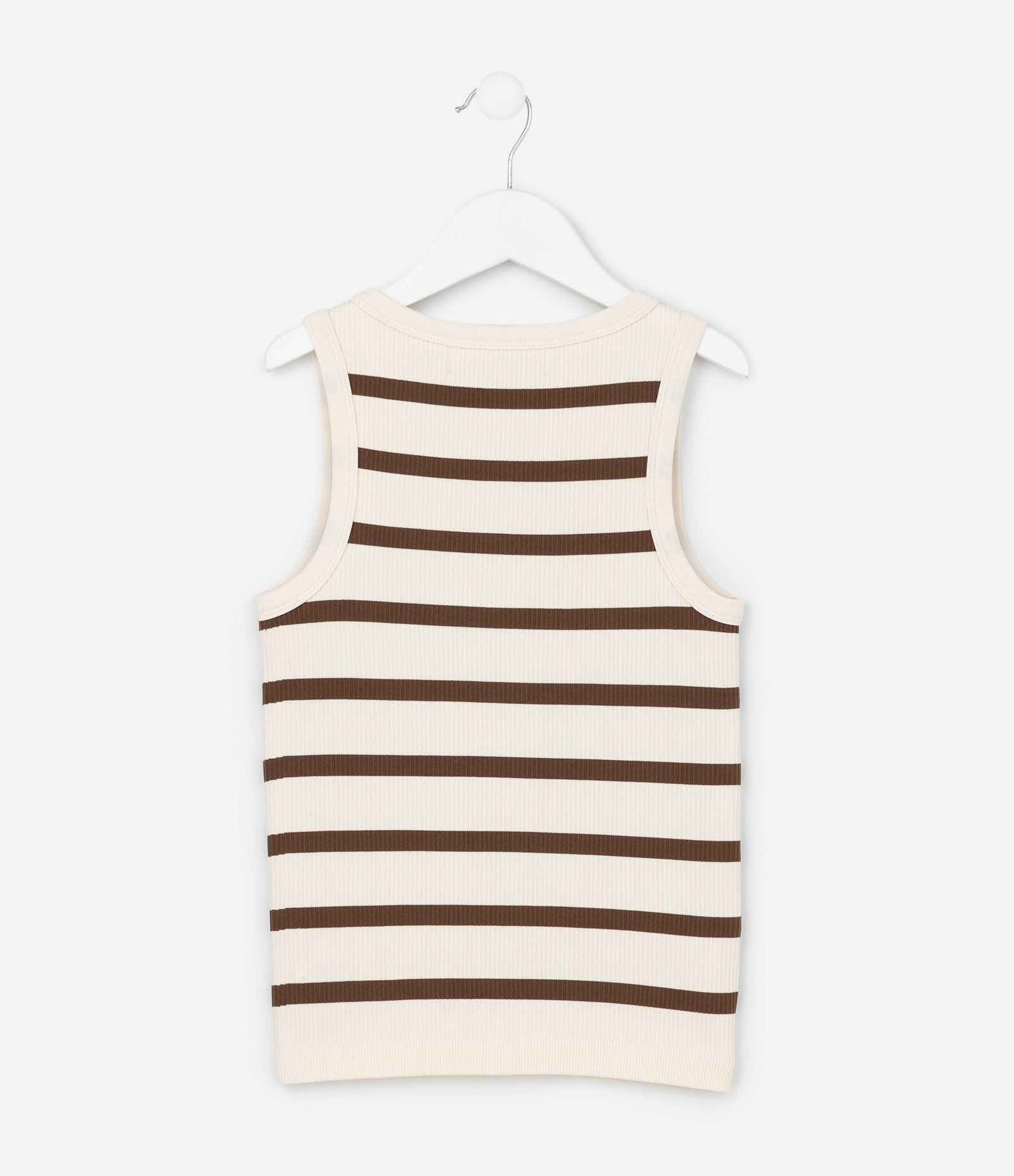 Regata Nadador Infantil com Estampa Listrada - Tam 5 a 14 Anos Marrom 3