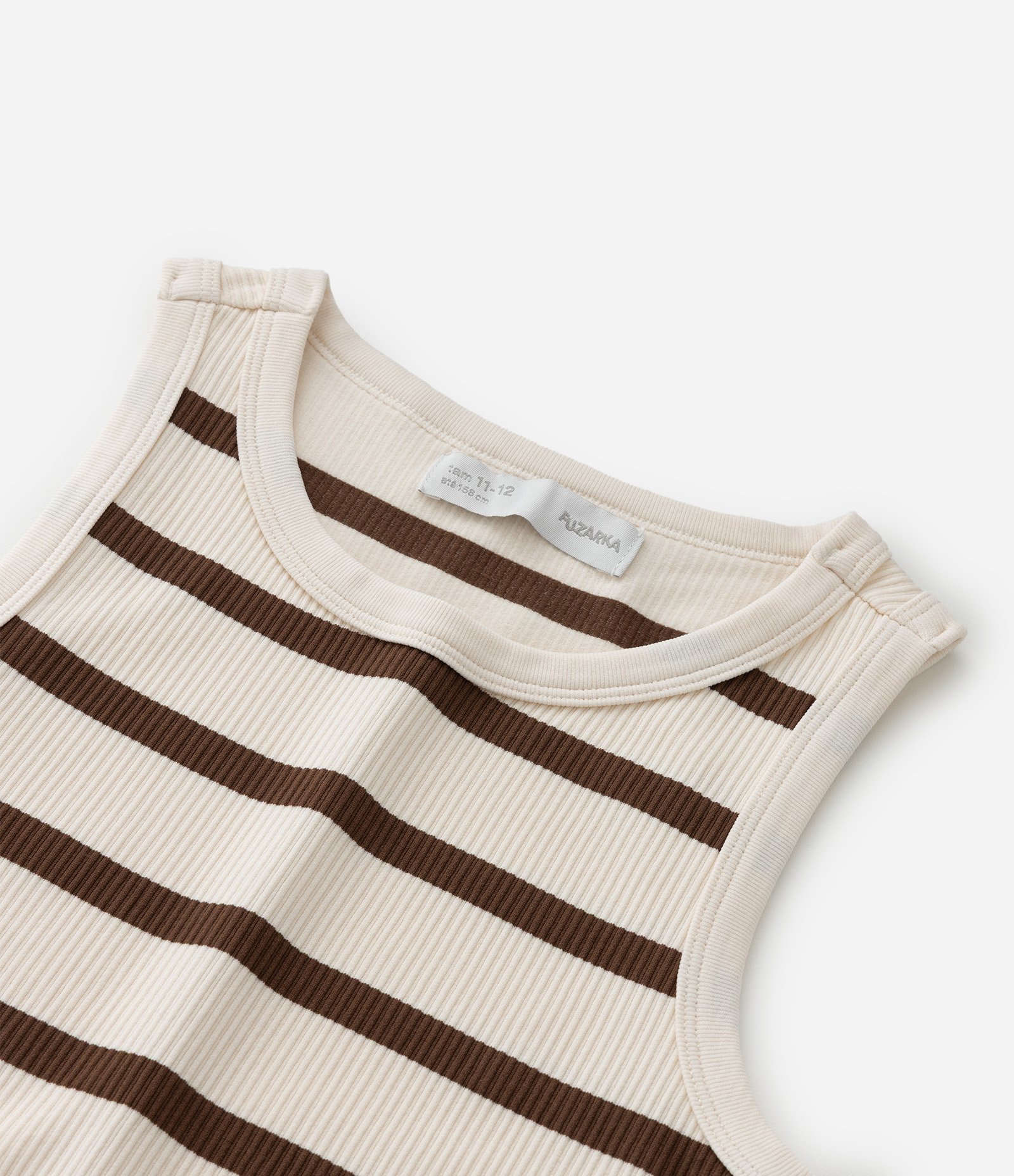 Regata Nadador Infantil com Estampa Listrada - Tam 5 a 14 Anos Marrom 6