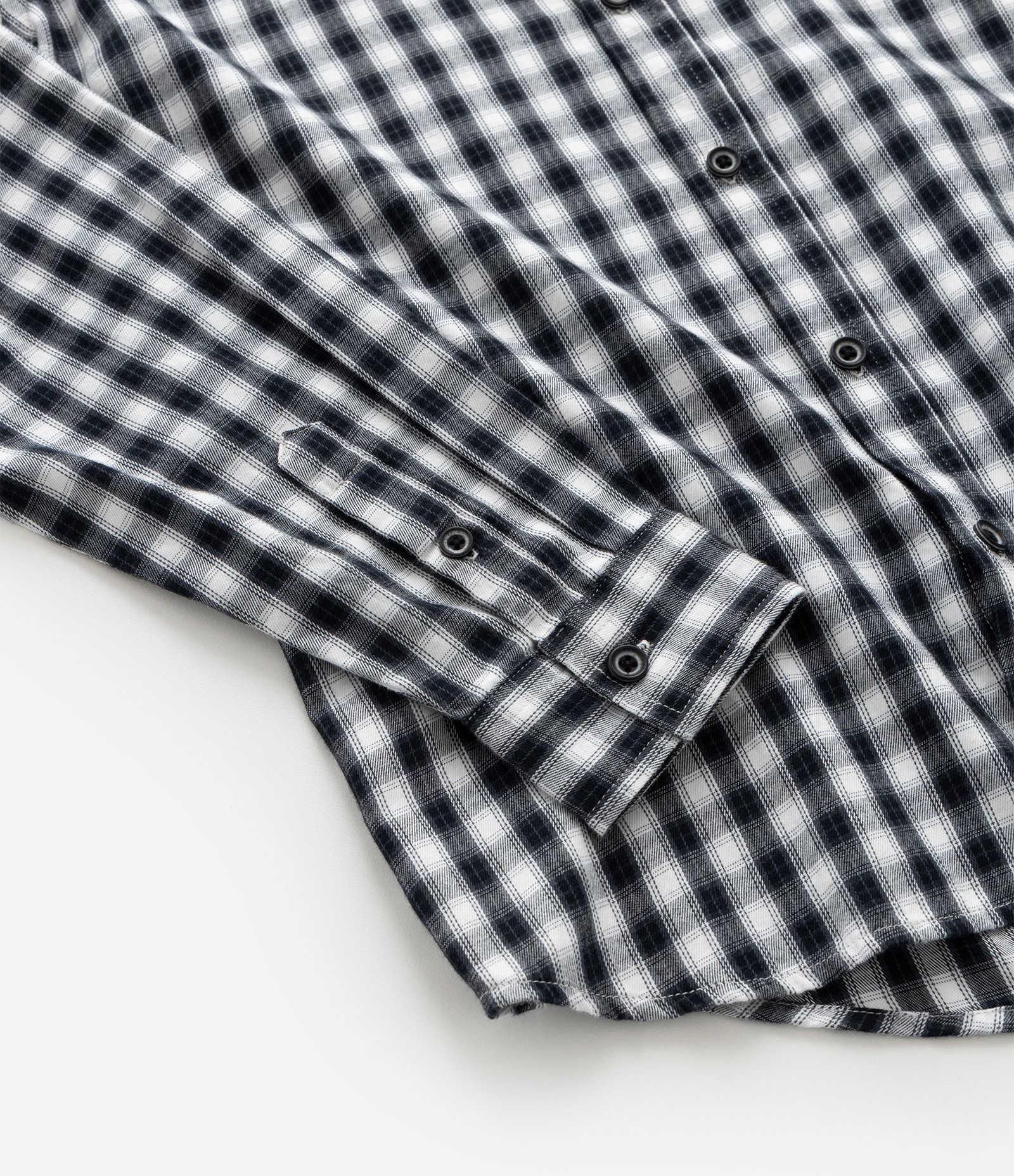 Camisa Infantil com Estampa Xadrez - Tam 5 a 14 Anos Branco/Preto 4