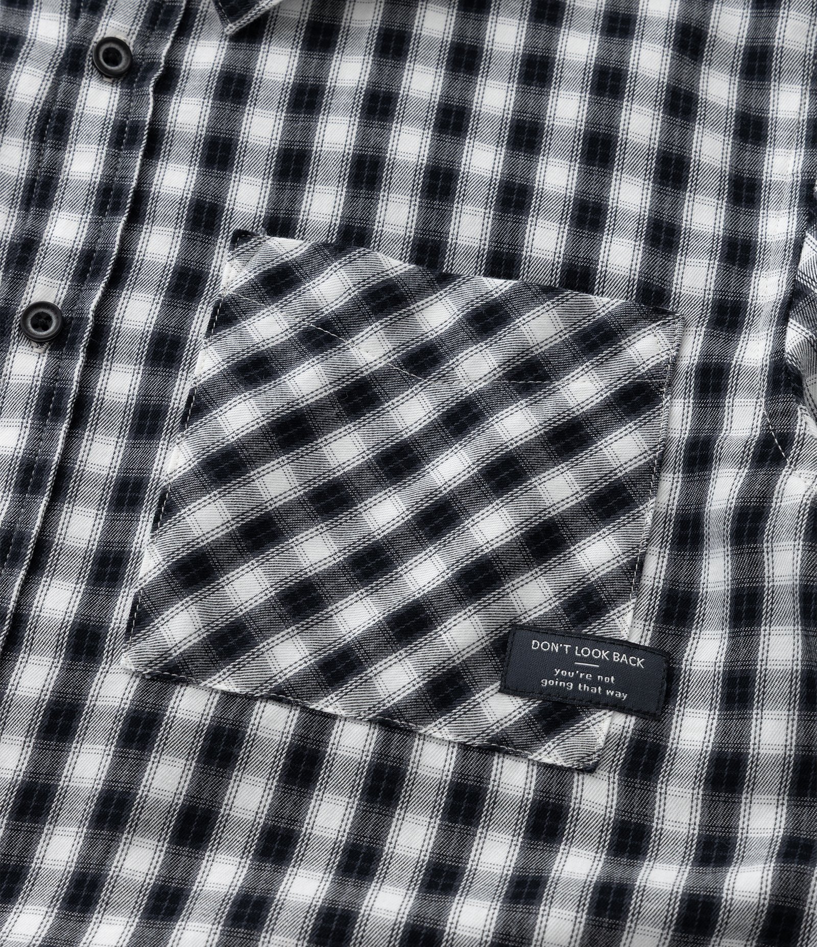 Camisa Infantil com Estampa Xadrez - Tam 5 a 14 Anos Branco/Preto 5