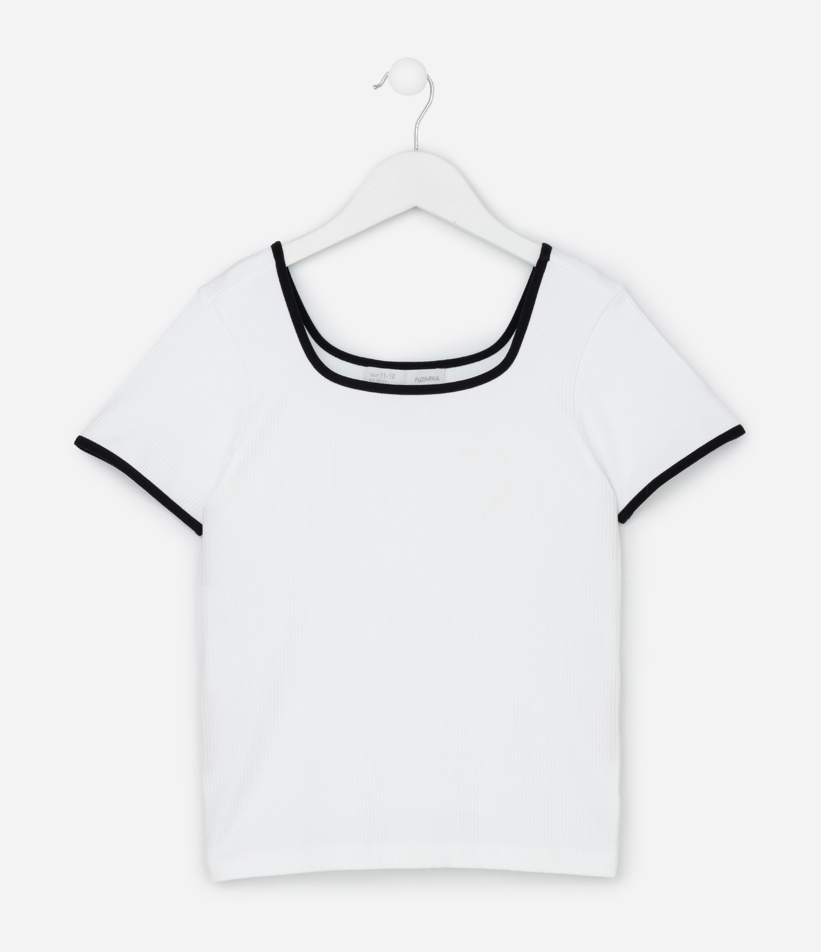 Camiseta Infantil Seamless Canelada - Tam 5 a 14 Anos Branco 2