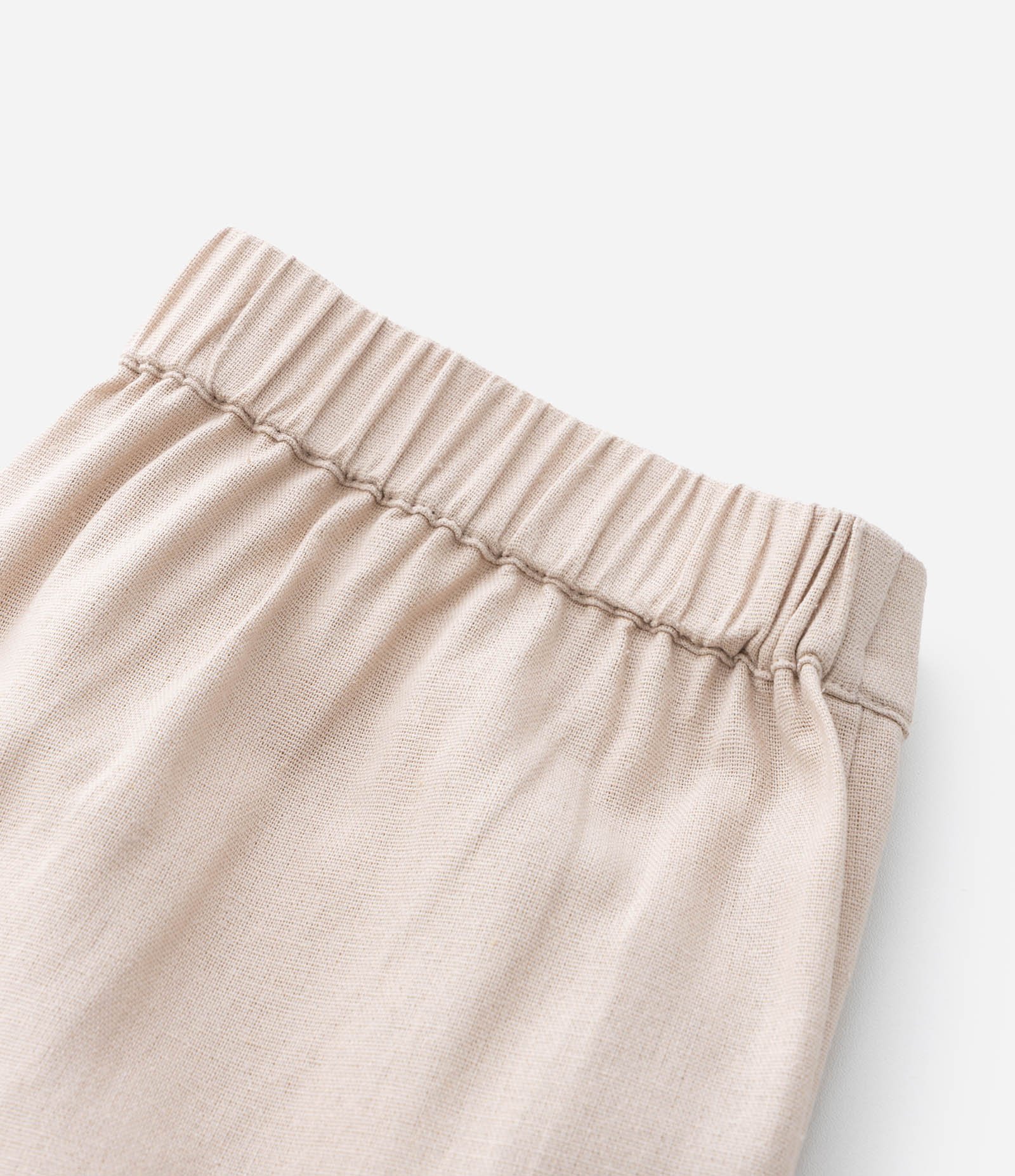 Calça Infantil em Viscolinho com Pregas - Tam 5 a 14 Anos Bege 6