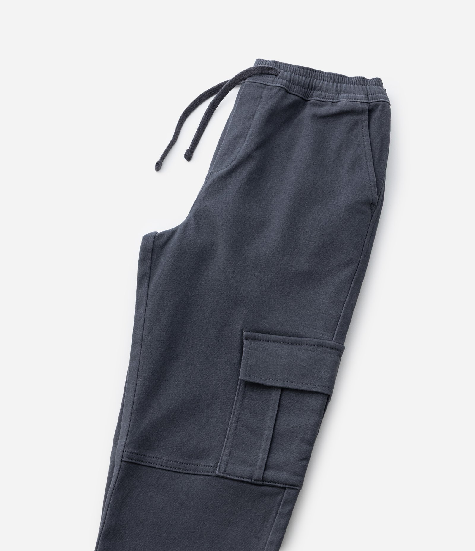 Calça Infantil Jogger em Sarja com Bolso Cargo - Tam 5 a 14 Anos Cinza 8