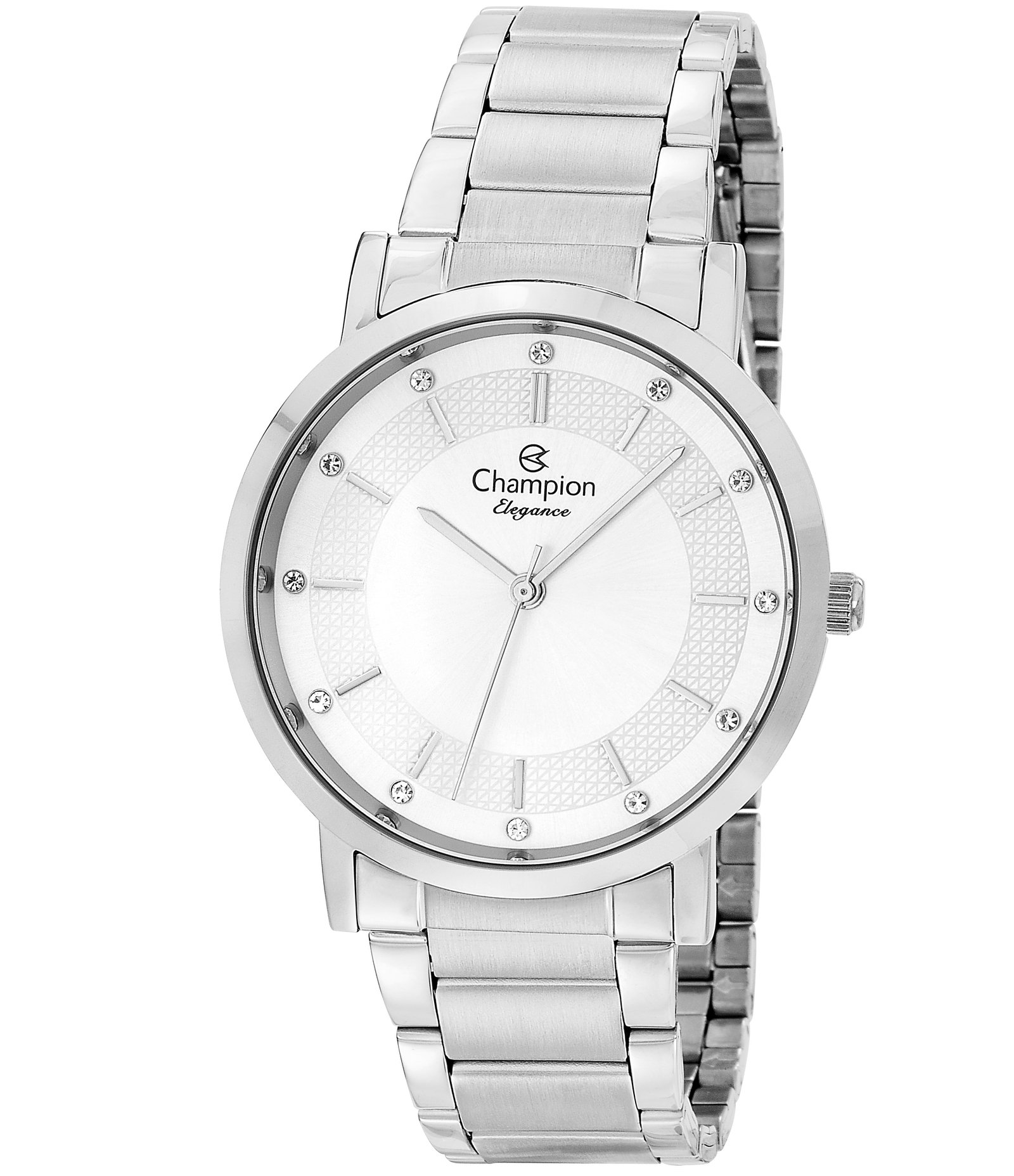 Kit Relógio Analógico Feminino Champion Grafite 1