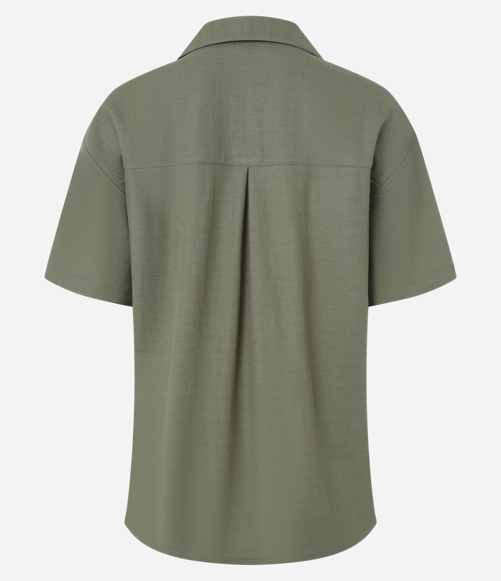 Camisa Texturizada em Orly com Bolsos e Botões Verde 6