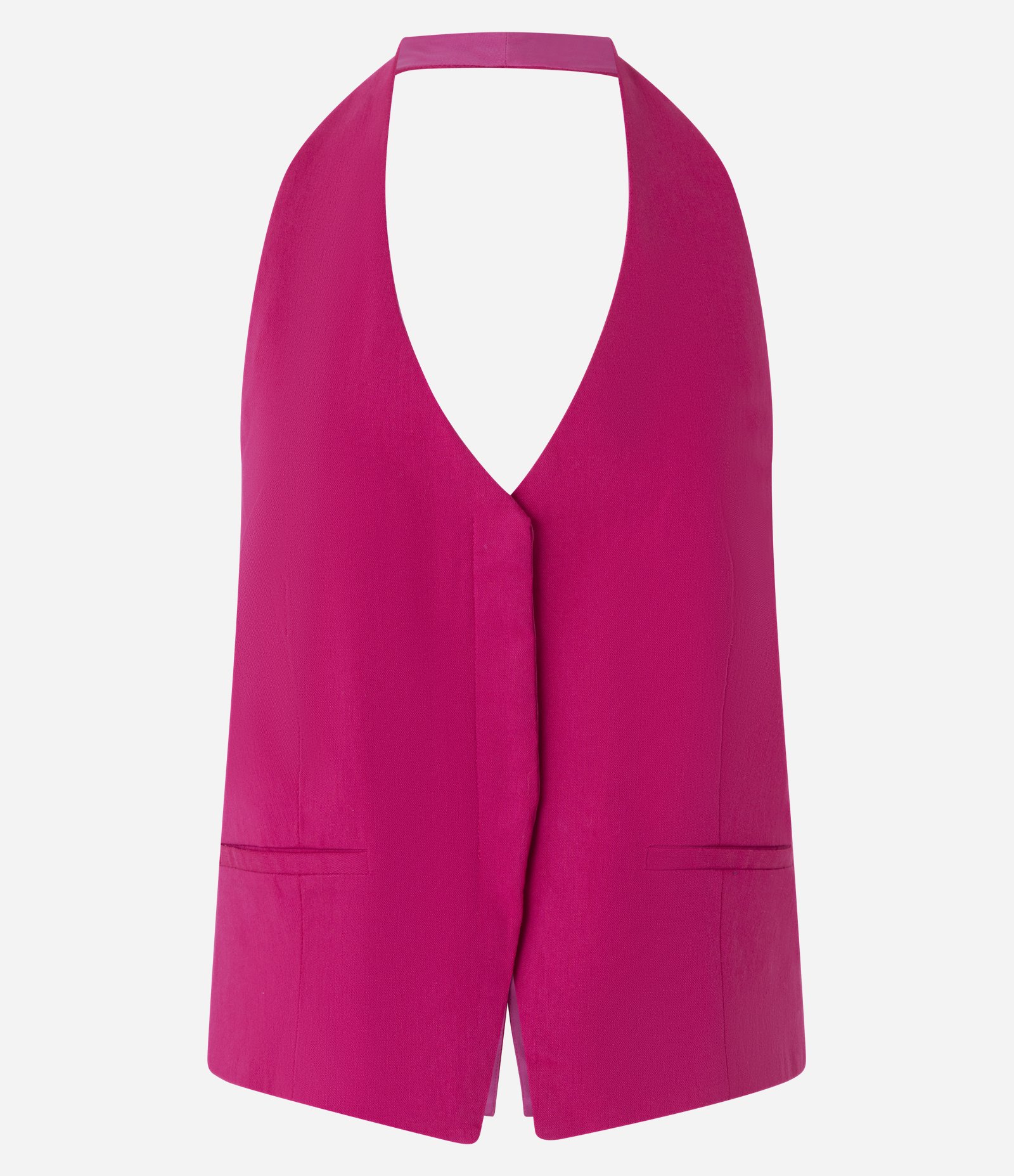Colete Frente Única em Bengaline com Costas Abertas Rosa 5