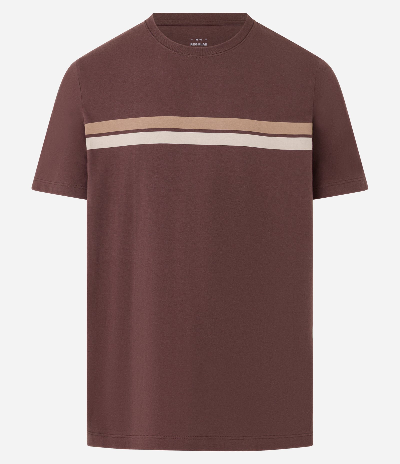Camiseta Regular em Algodão com Listras 5